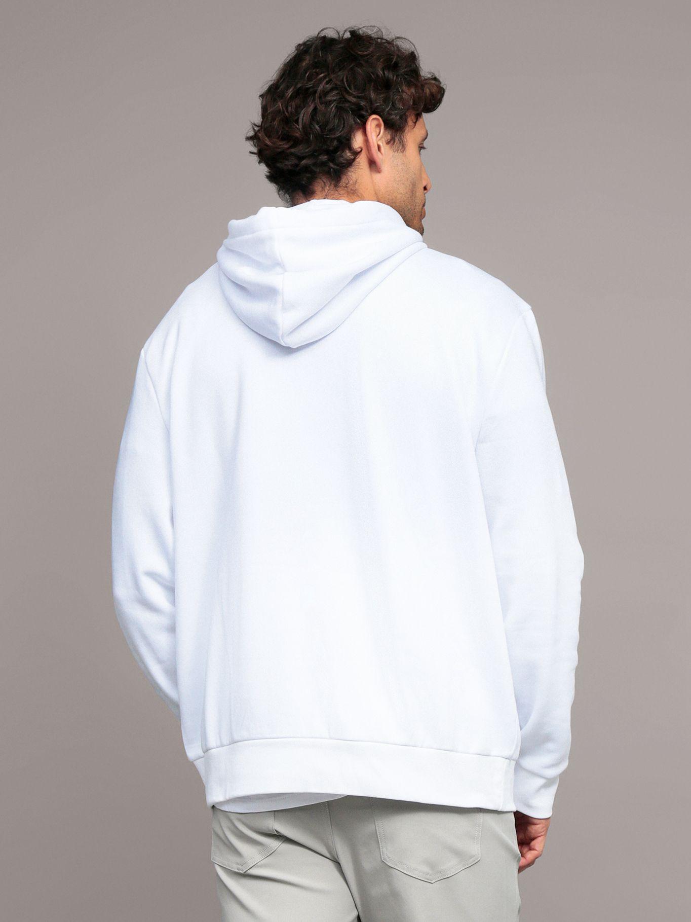 Polerón con Gorro Monograma Blanco Calvin Klein-3