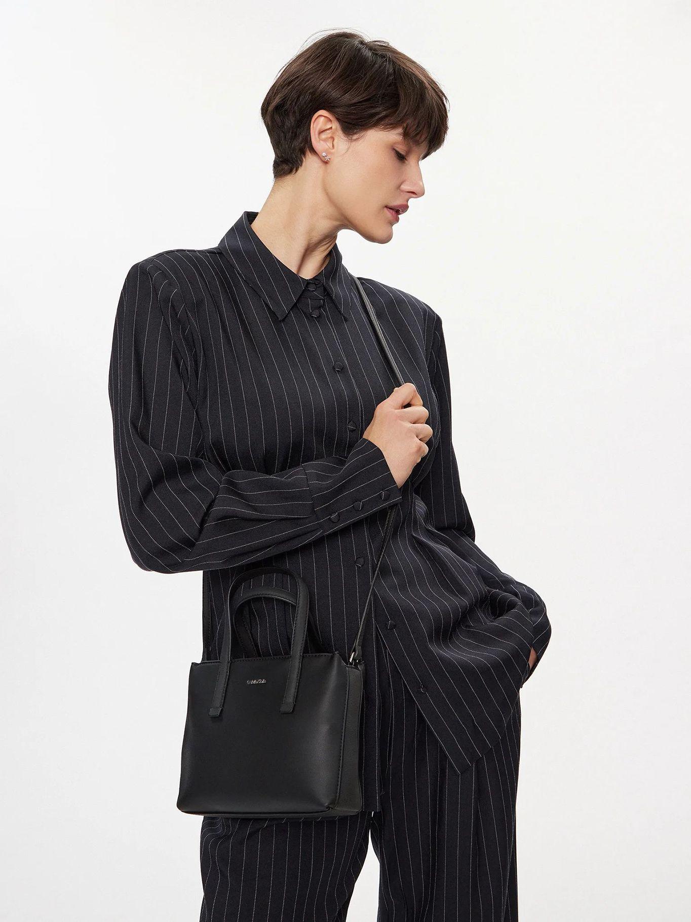 Cartera Tote Ck Must Nubuck Negro Calvin Klein-4