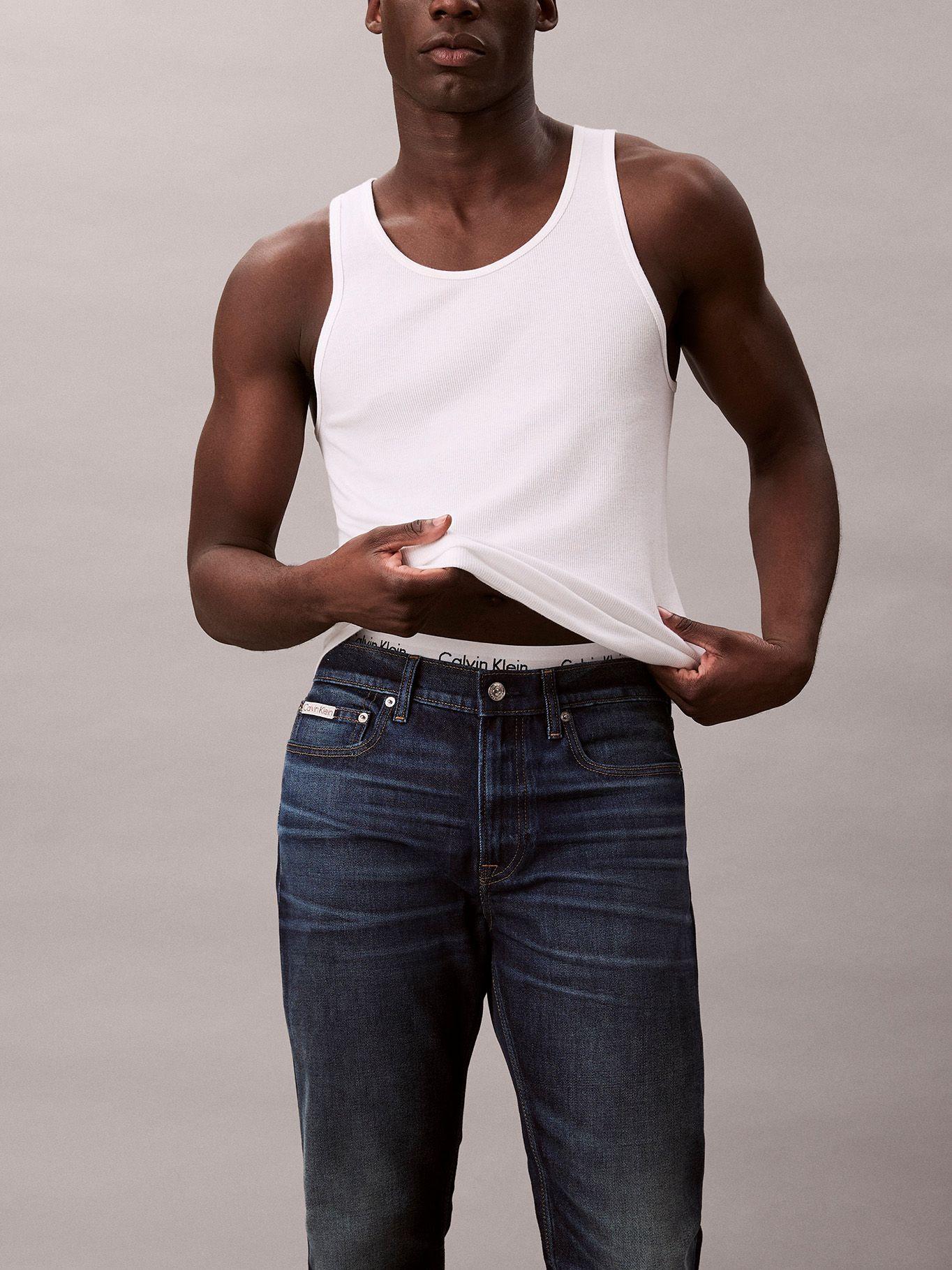 Jeans Slim Tapered Térmico Azul Calvin Klein-4