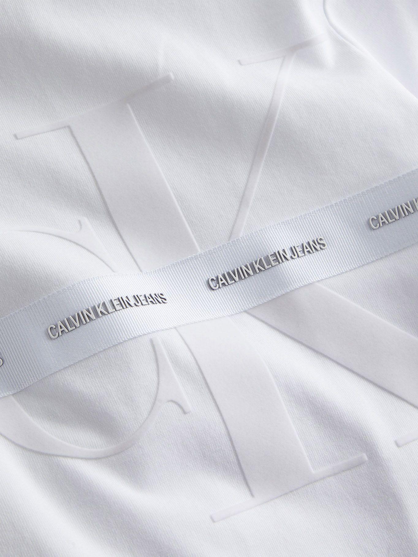 Polera Monogram Flock Tape Blanco Calvin Klein-2