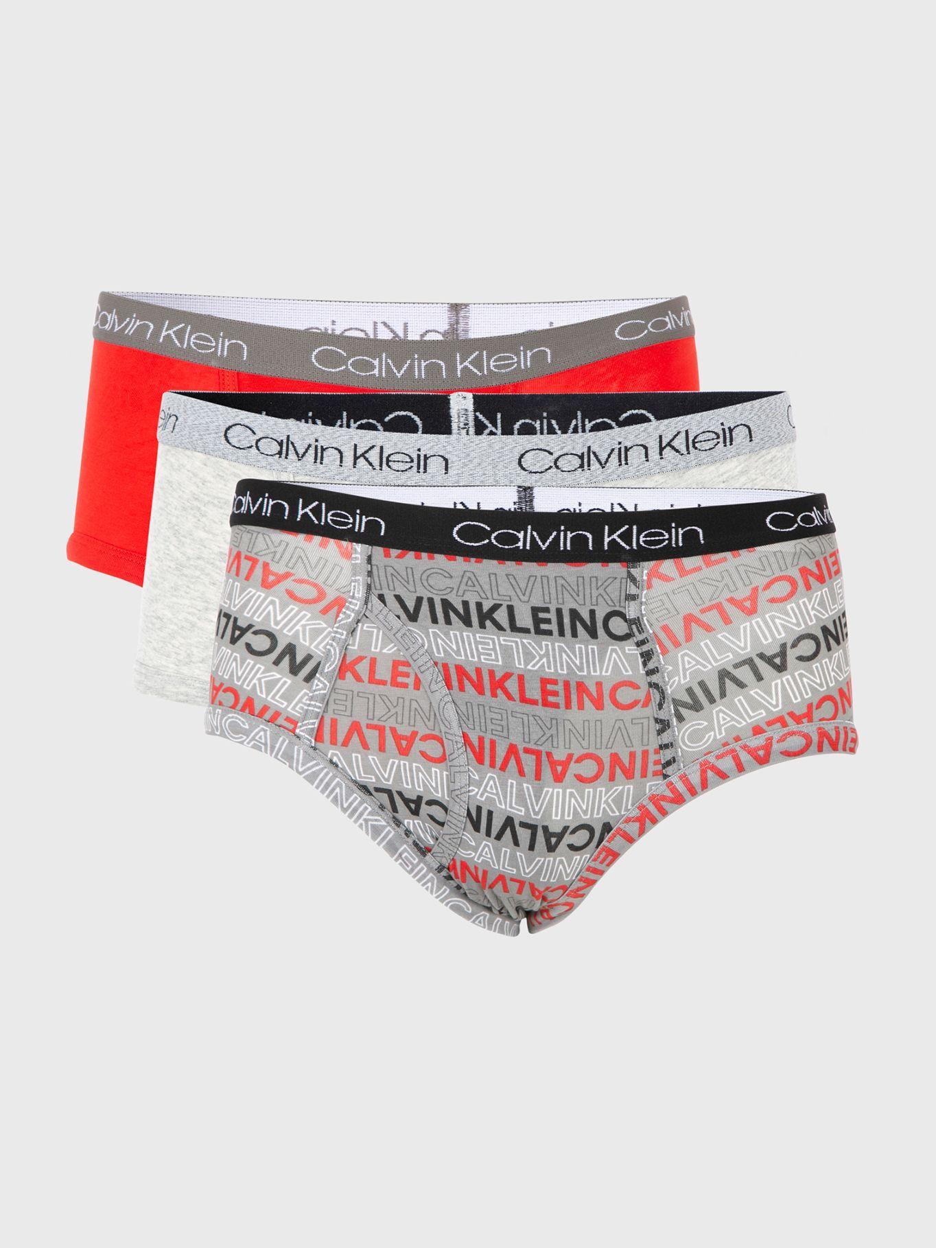 Pack 3 Slips Niño Delta Rojo/Gris Calvin Klein-0