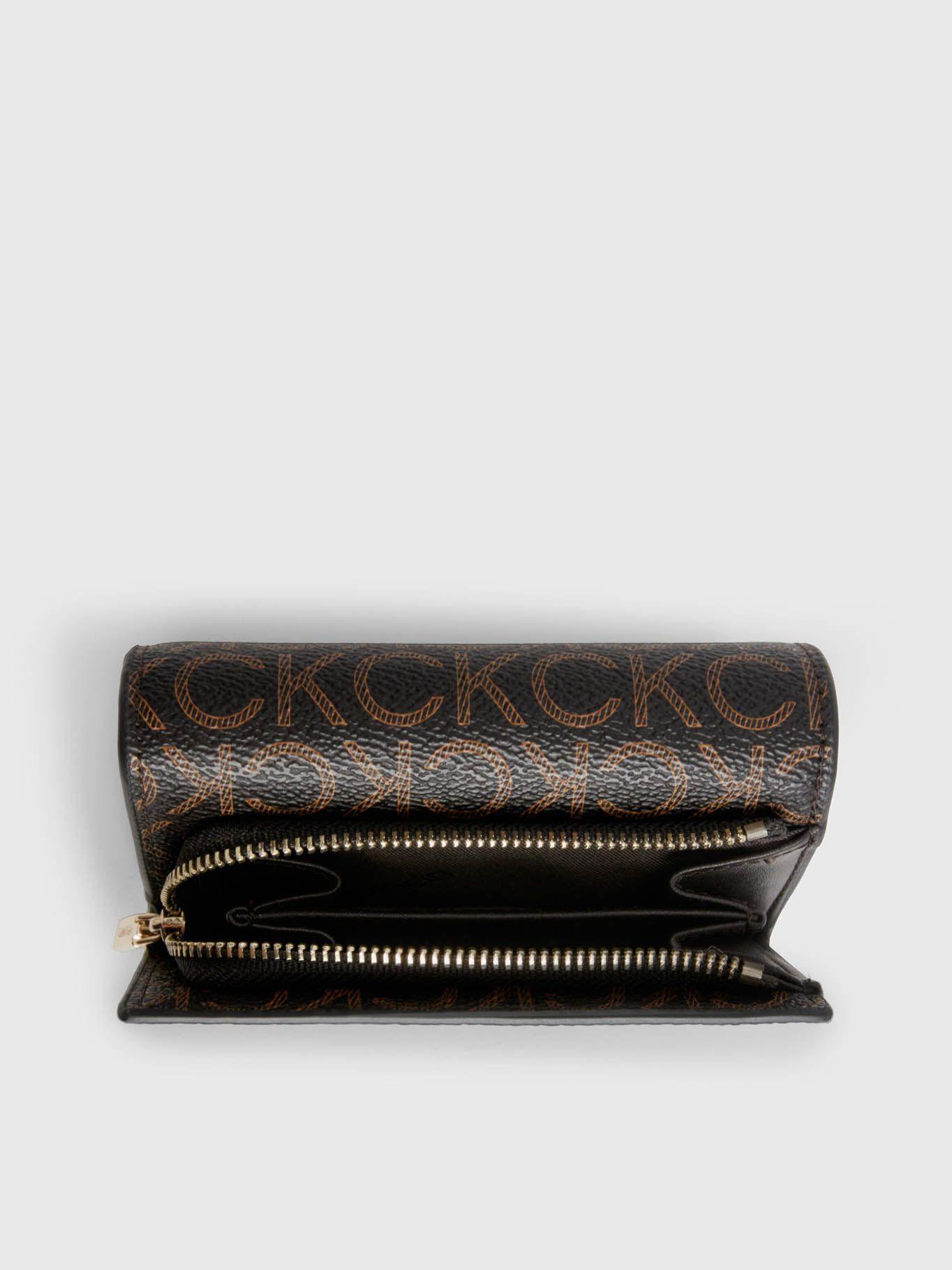 Billetera de plegado triple con logo Café Calvin Klein-2