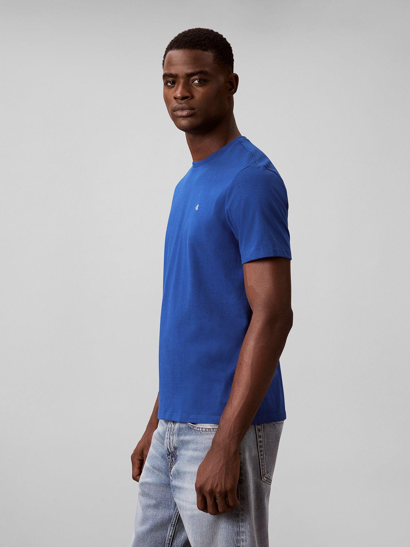 Polera de Micro Monograma Bordado Azul Calvin Klein-3