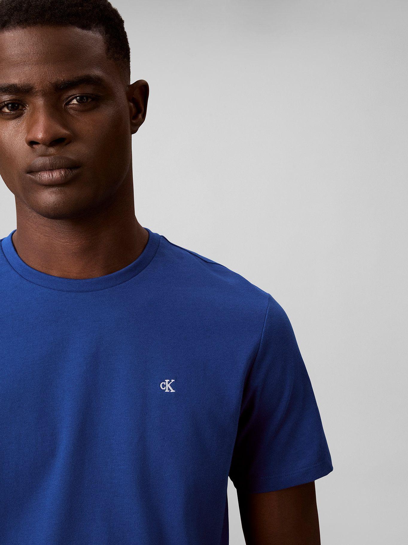 Polera de Micro Monograma Bordado Azul Calvin Klein-4