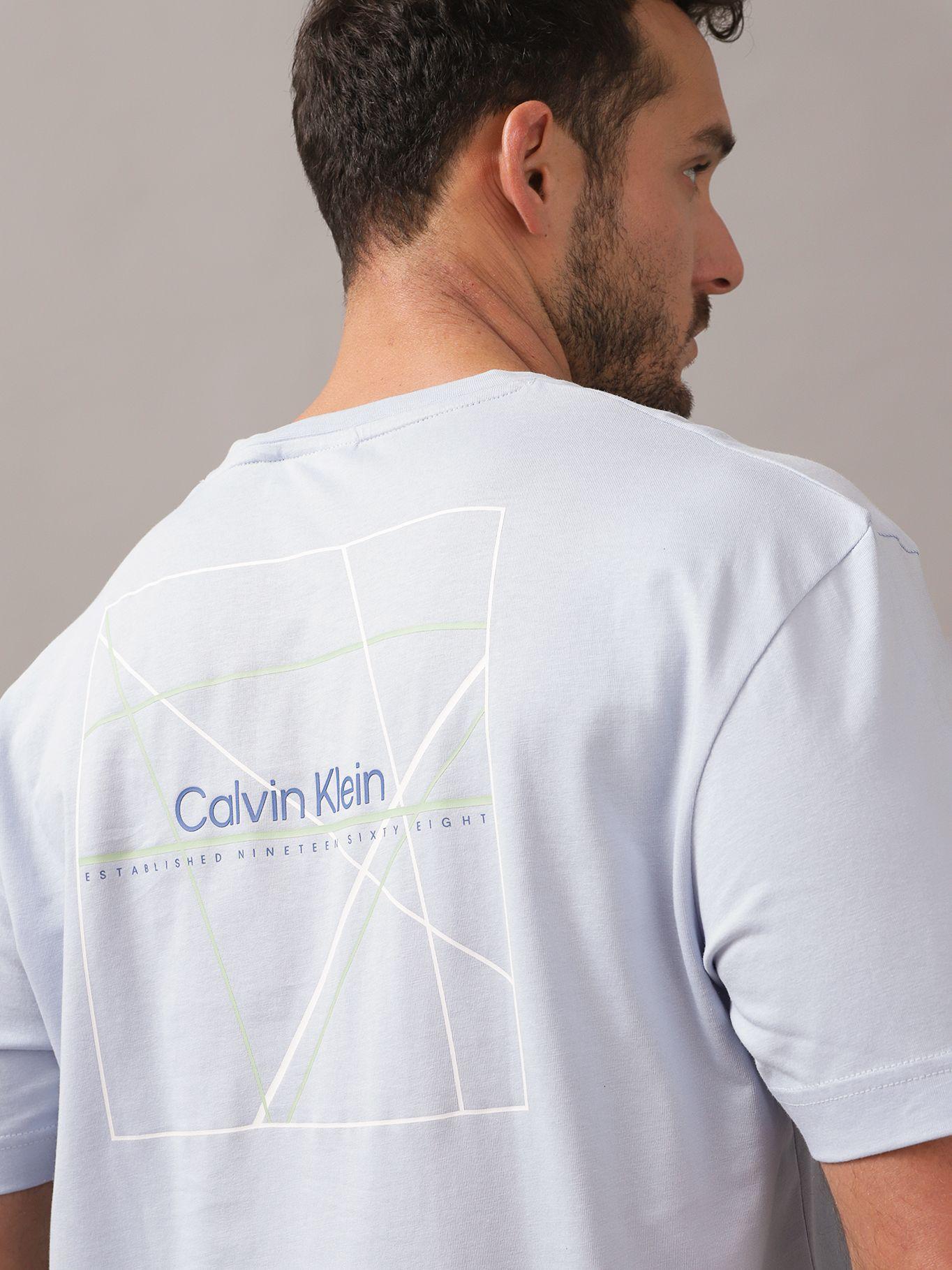 Polera Linear Back Graphic Azul Calvin Klein-3