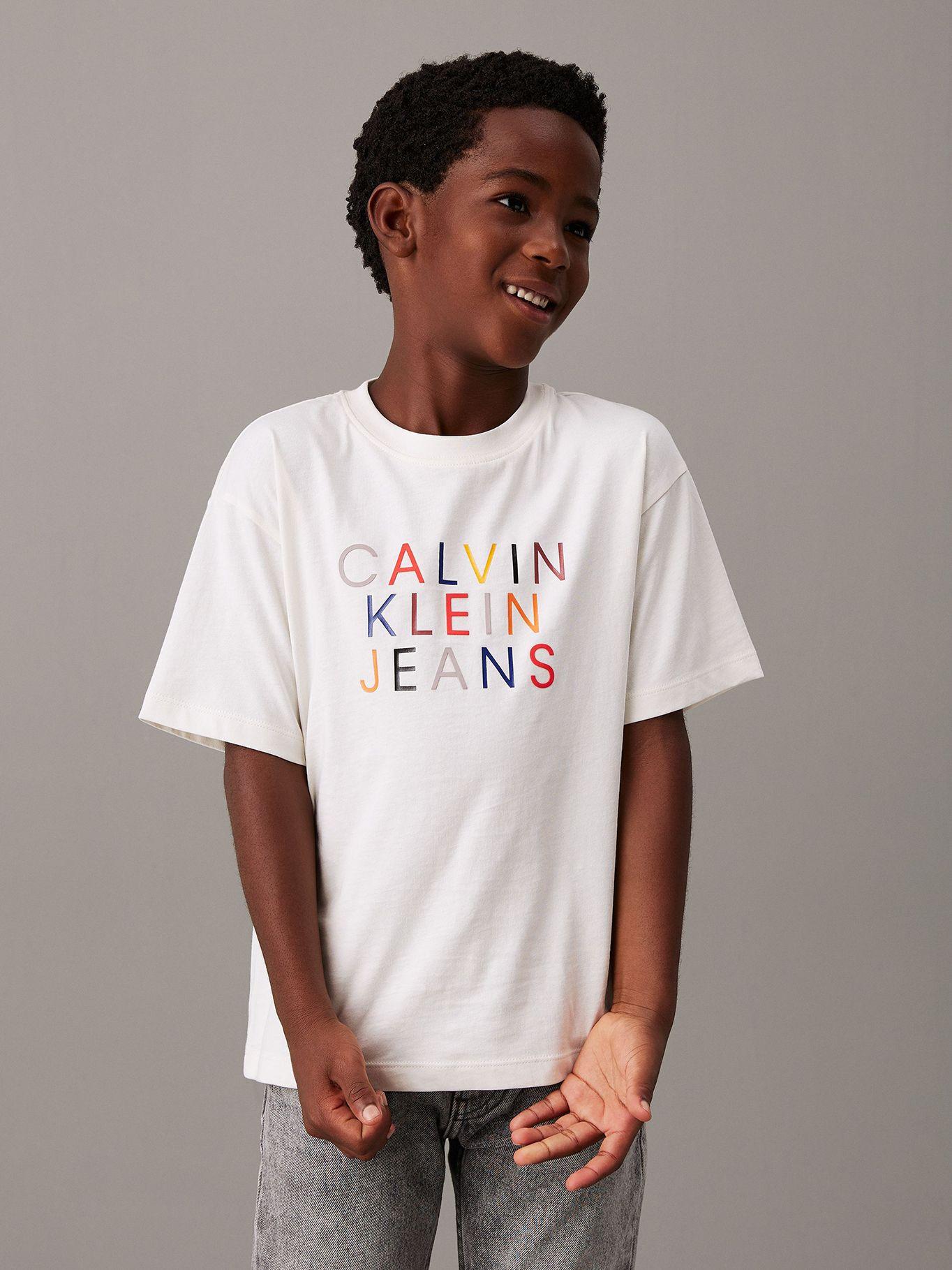 Polera Niño Logo Graphic Blanco Calvin Klein-0