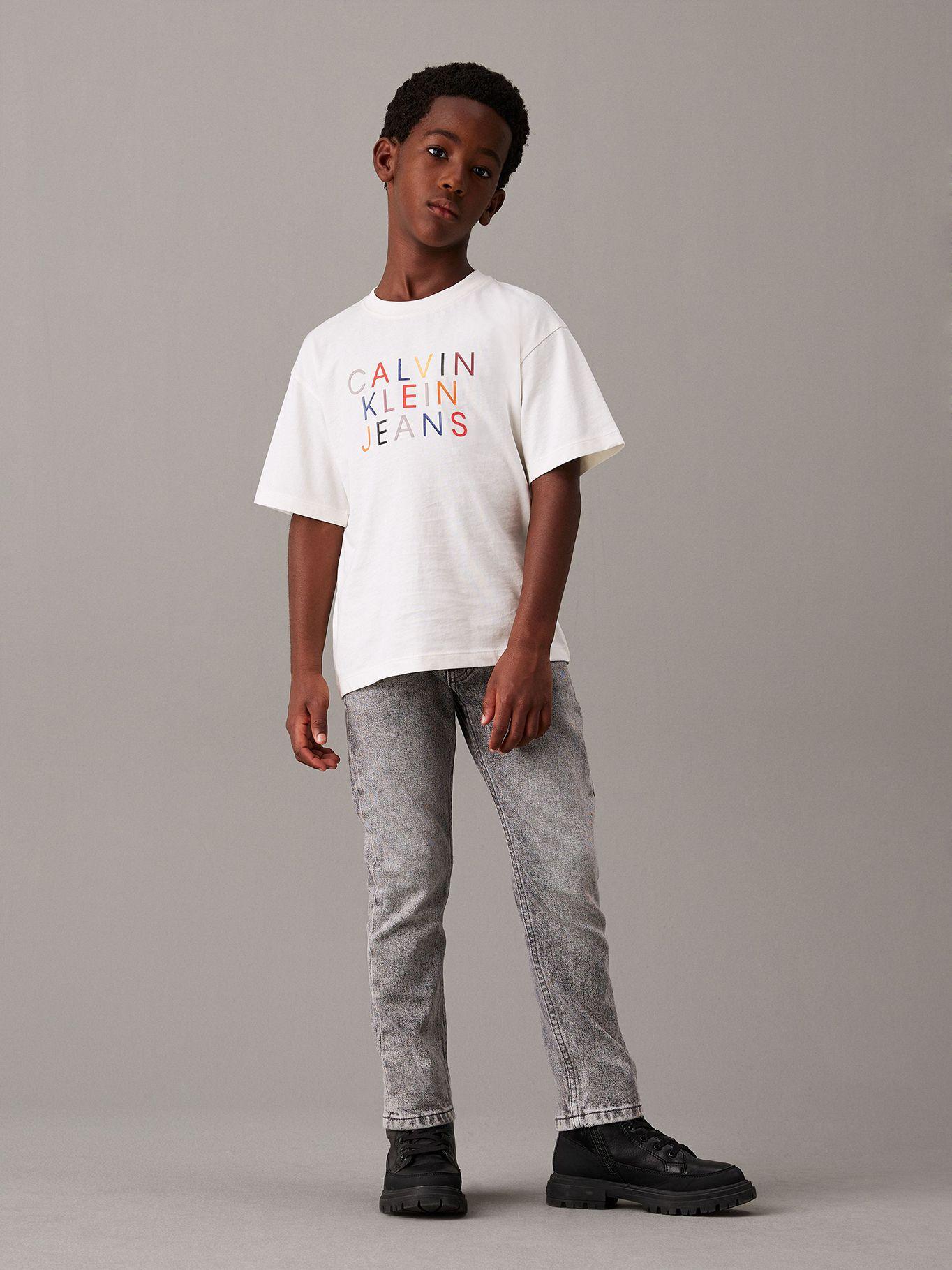 Polera Niño Logo Graphic Blanco Calvin Klein-1