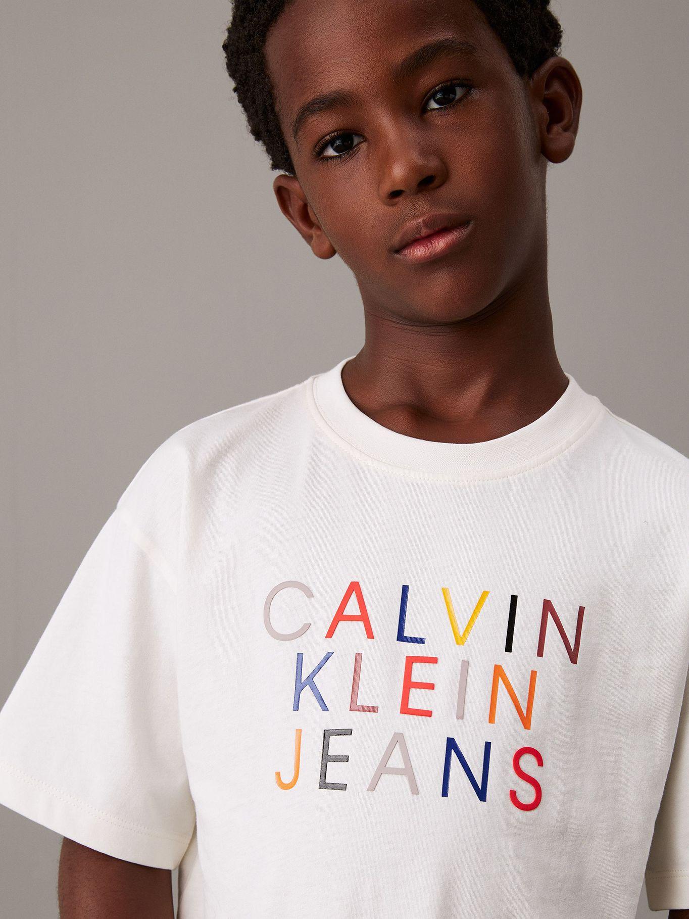 Polera Niño Logo Graphic Blanco Calvin Klein-3