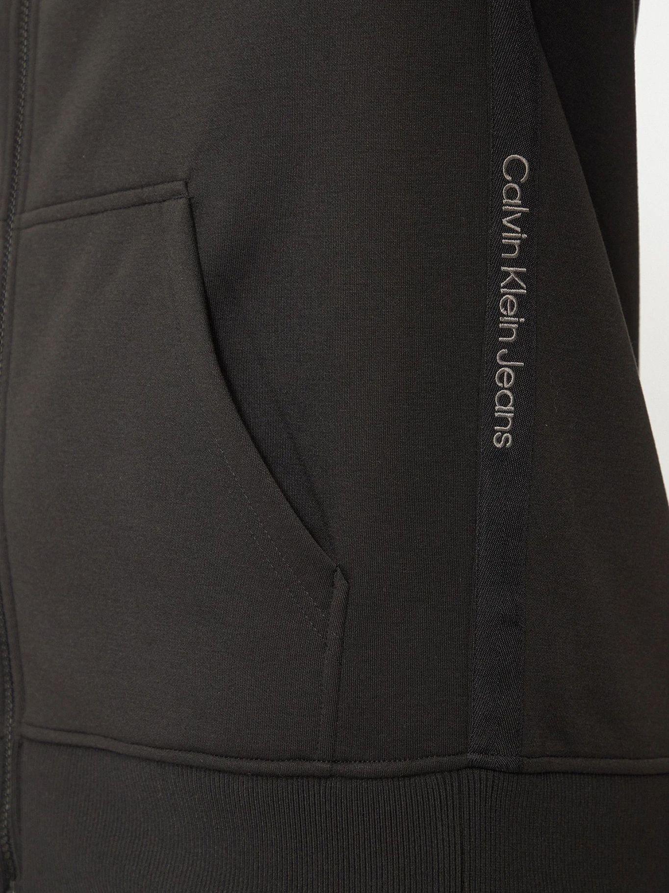Polerón con cremallera y logo tape Negro Calvin Klein-4