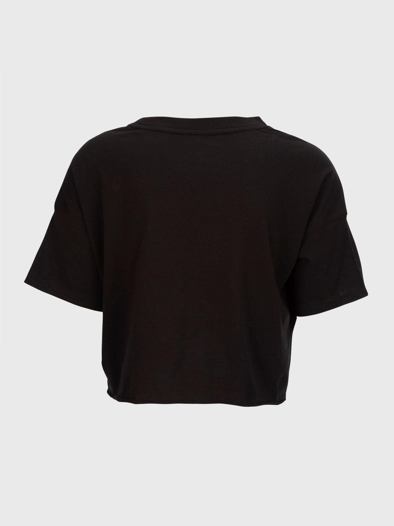Polera Logo Crop Negro Calvin Klein-1