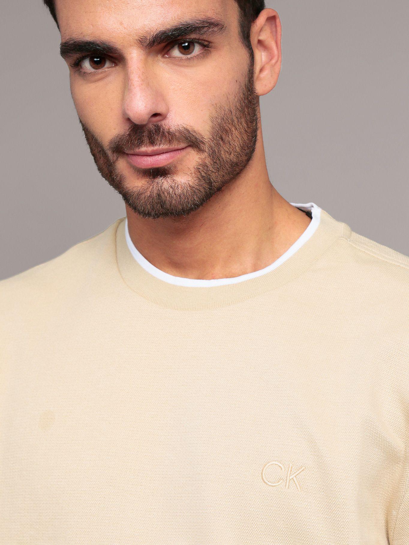 Polerón con Ribetes Contrastantes Beige Calvin Klein-4