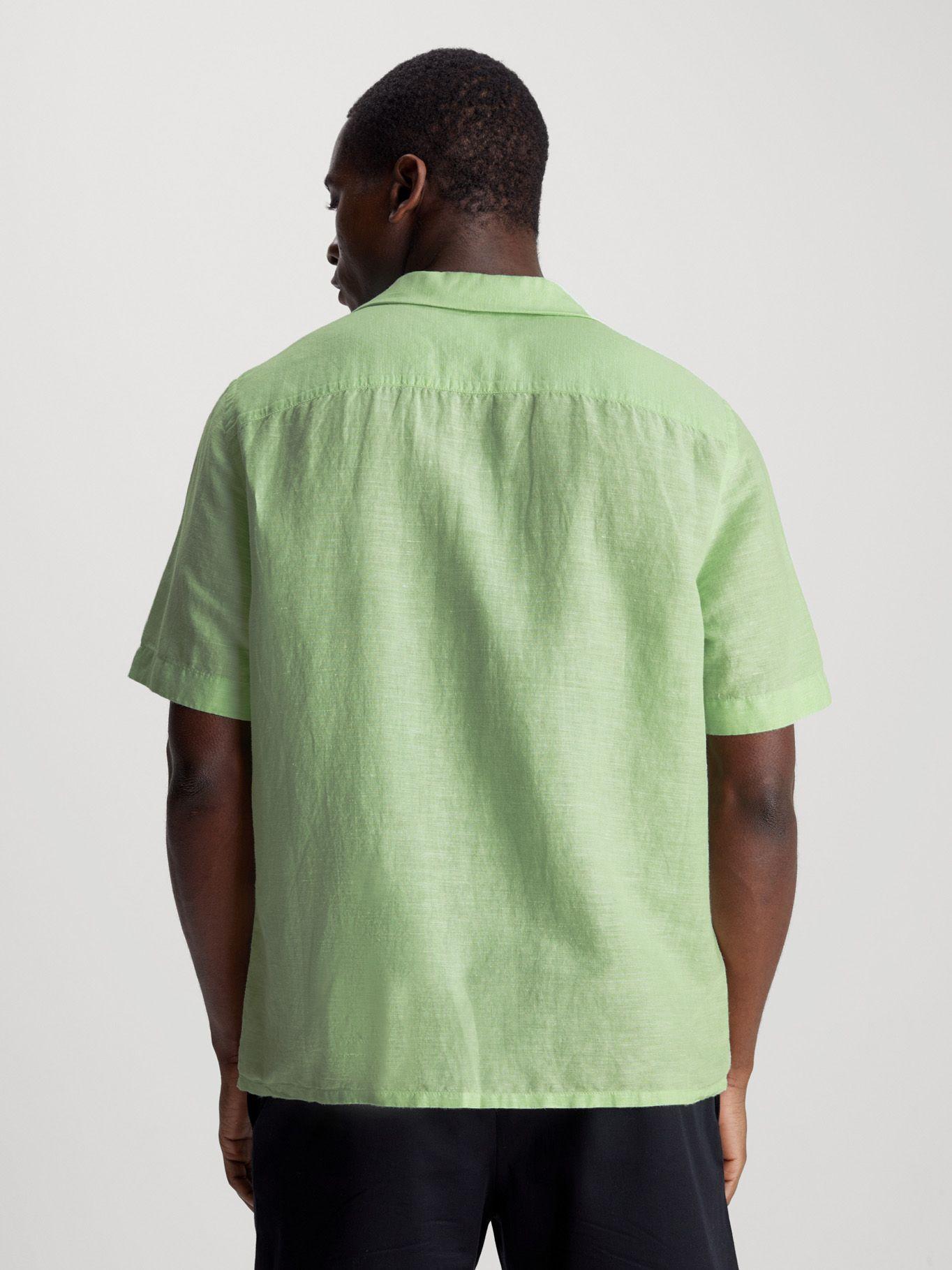 Camisa Linen Cotton Cuban Verde Calvin Klein-2