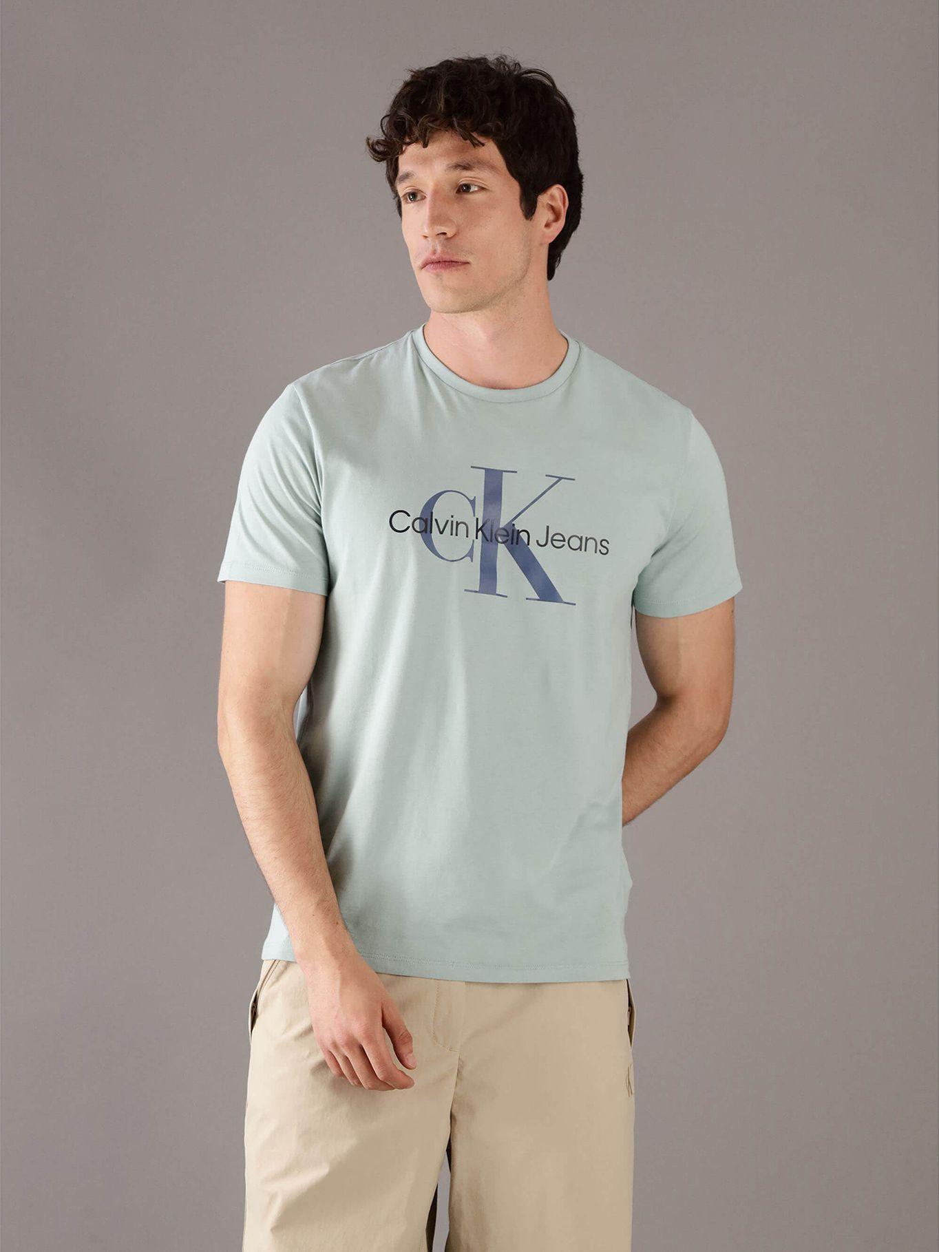 Polera Monogram Crew Verde Calvin Klein-0