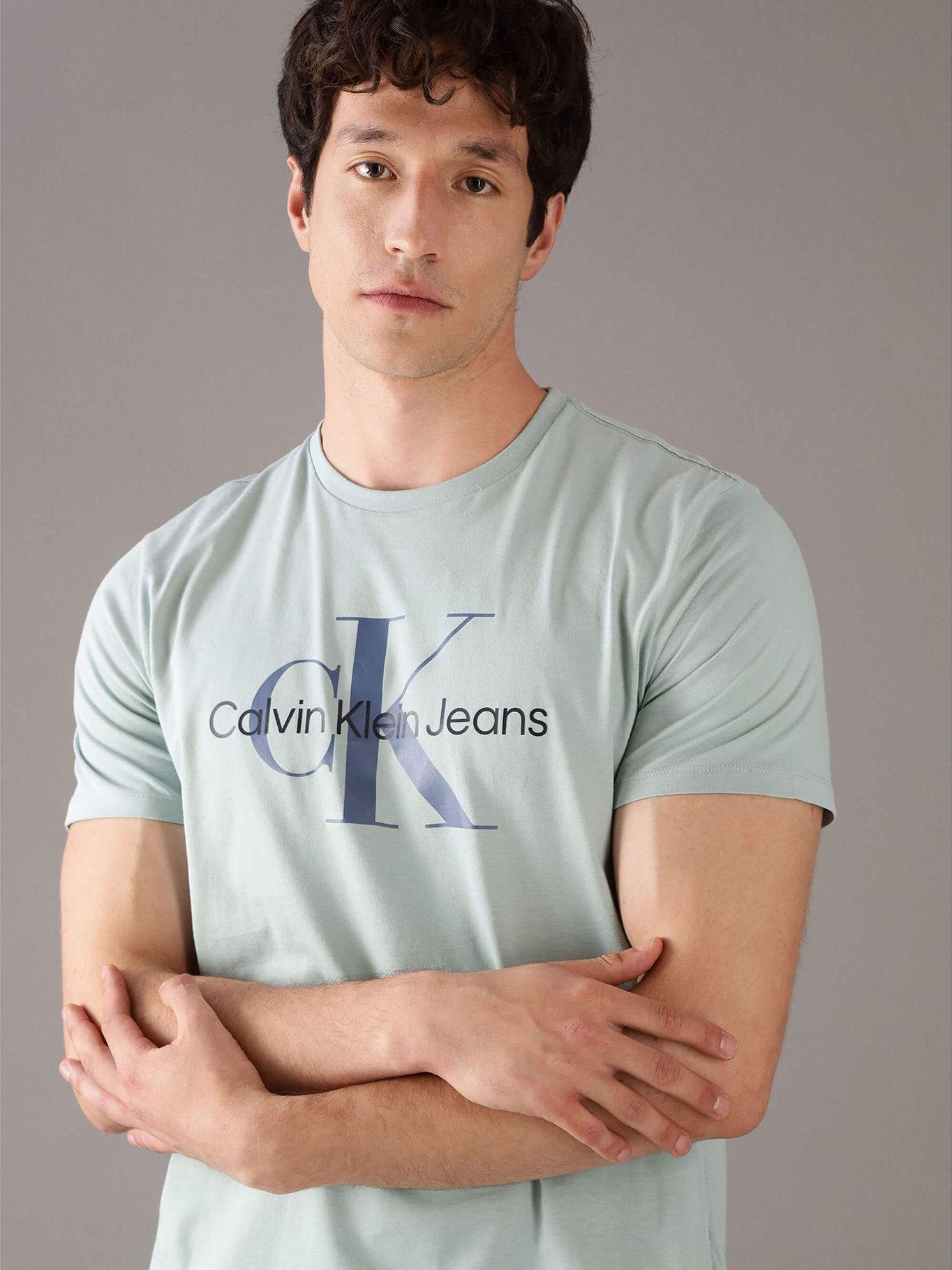 Polera Monogram Crew Verde Calvin Klein-3