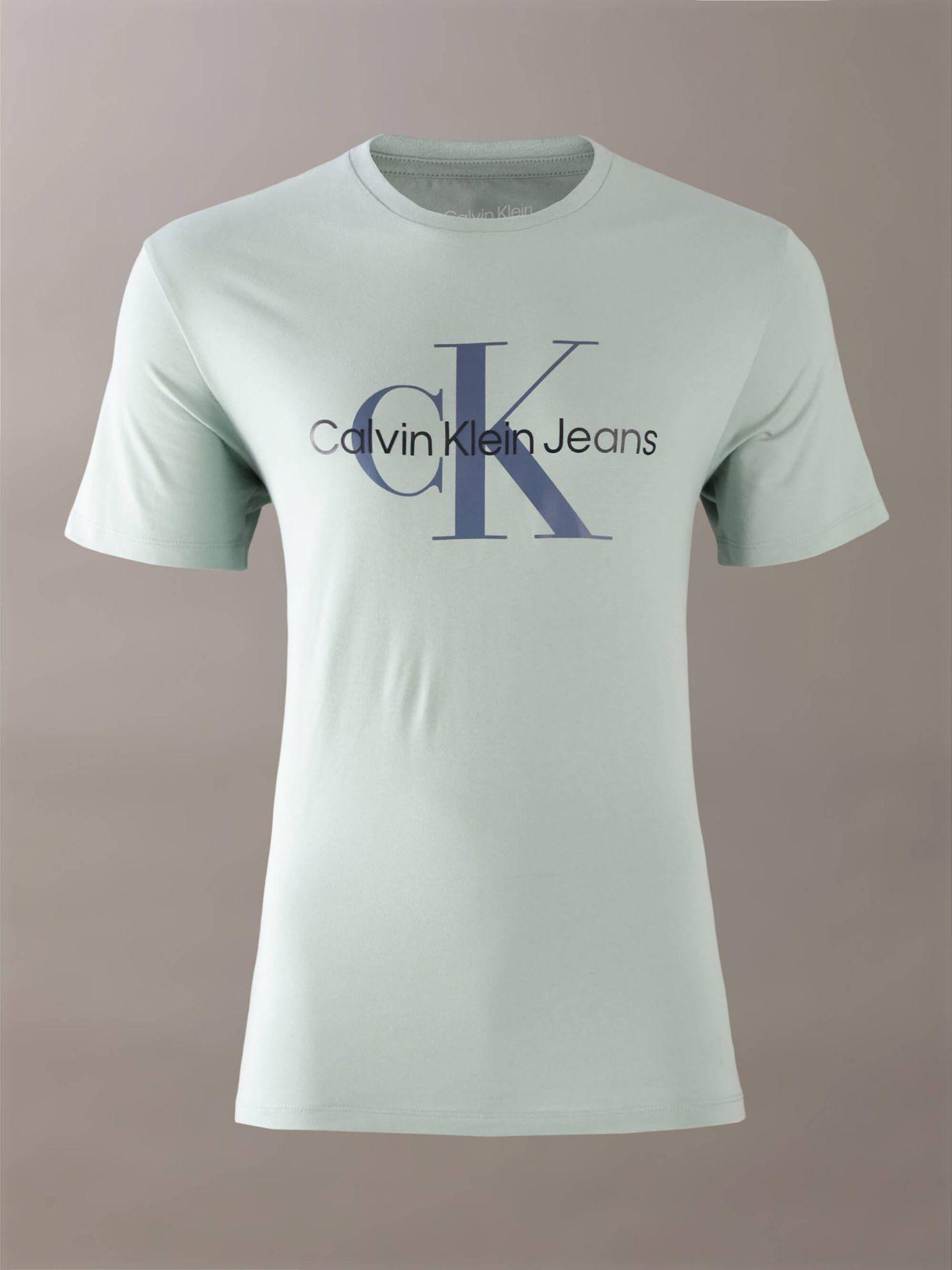 Polera Monogram Crew Verde Calvin Klein-4