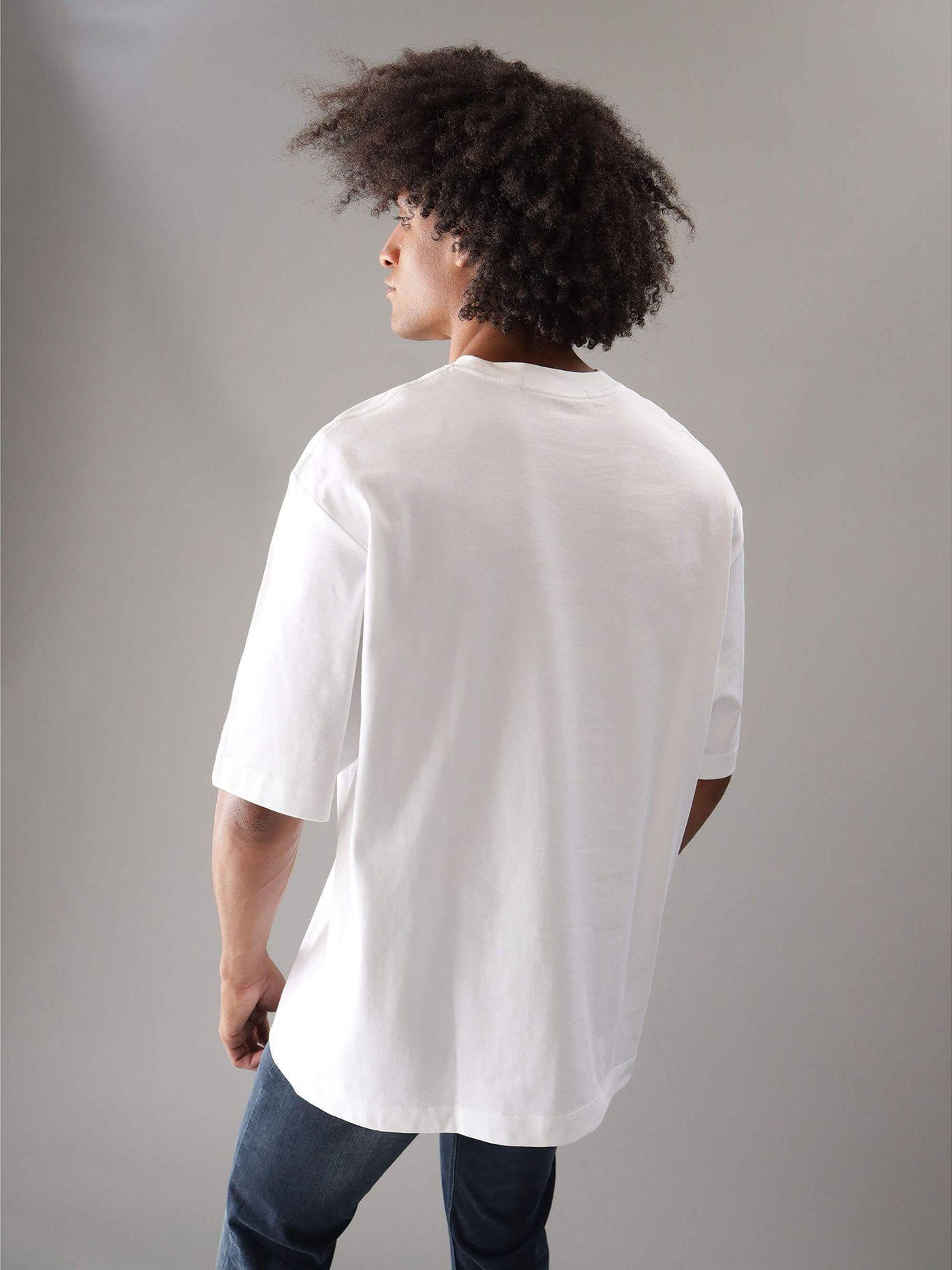 Polera Cut Out Box Graphic Blanco Calvin Klein-2
