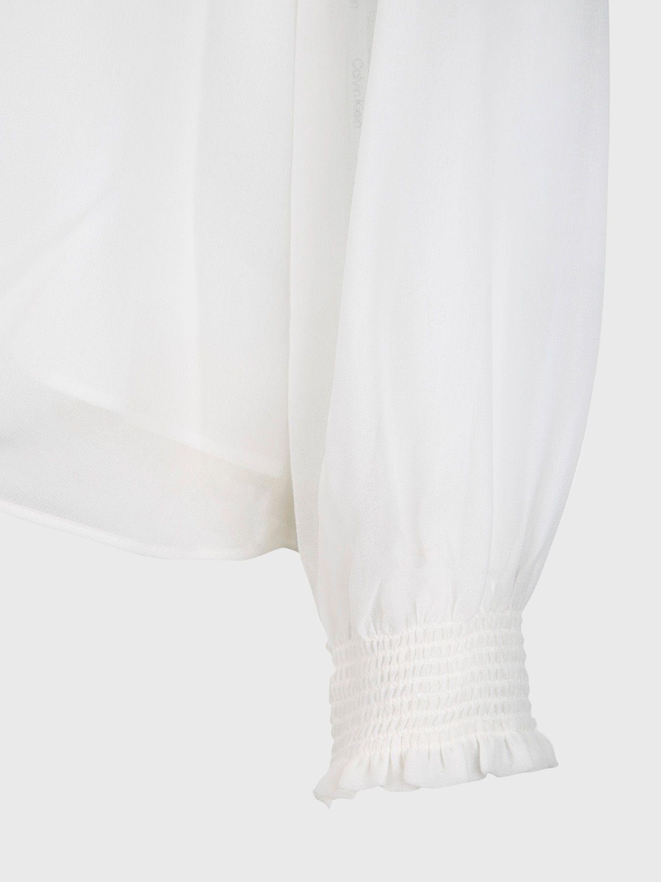 Blusa Tie Front Blanco Calvin Klein-5