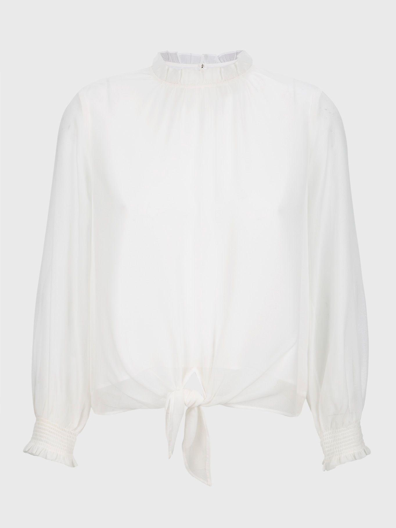 Blusa Tie Front Blanco Calvin Klein-1