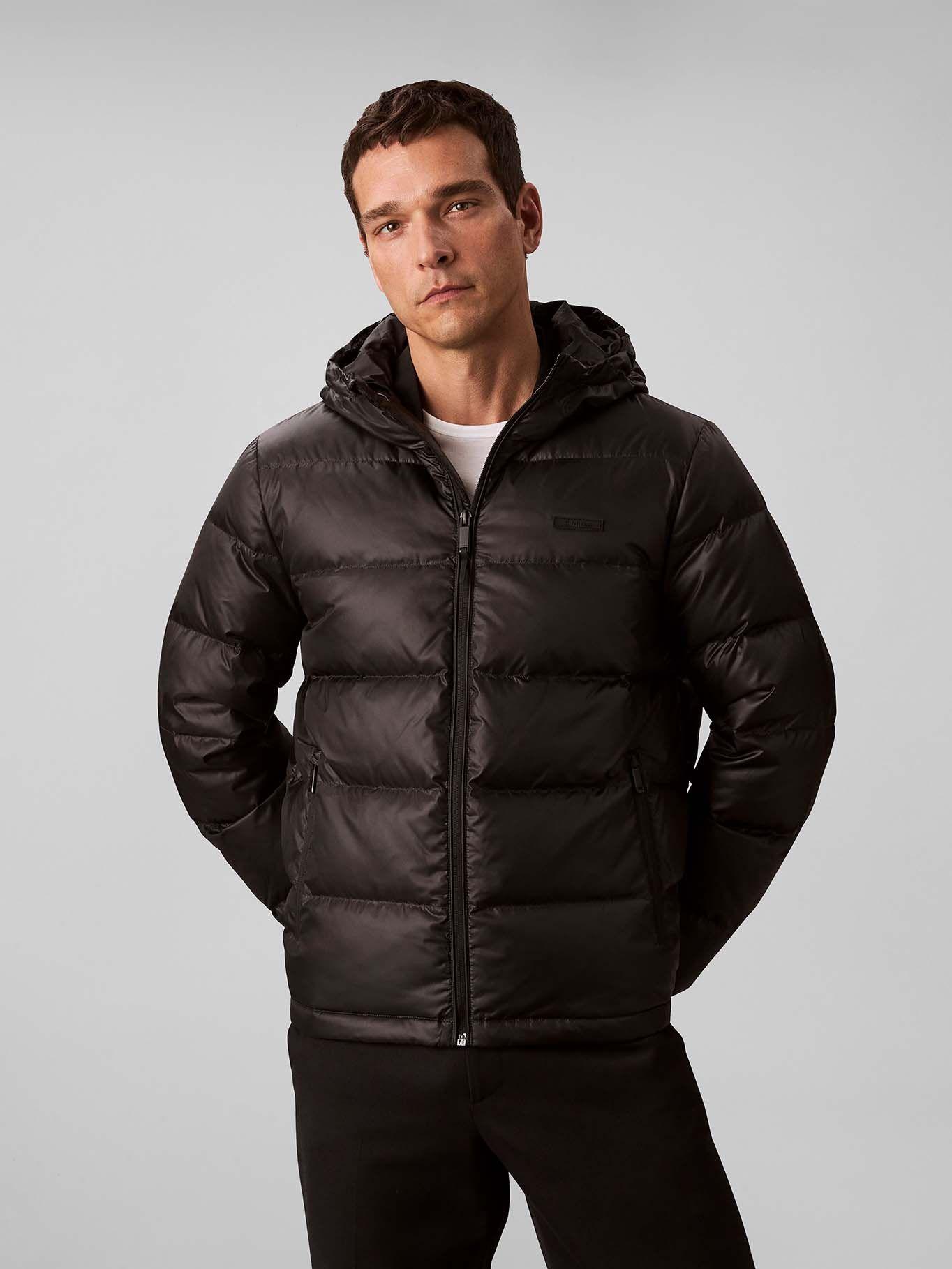 Parka Acolchada con Gorro Negro Calvin Klein-0