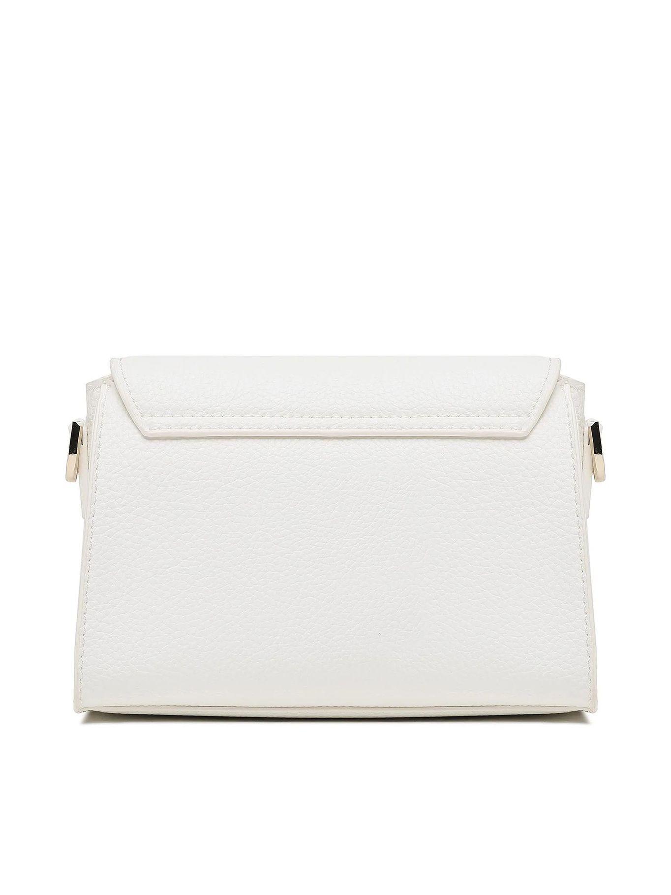 Bandolera con solapa y micro logo Blanco Calvin Klein-4