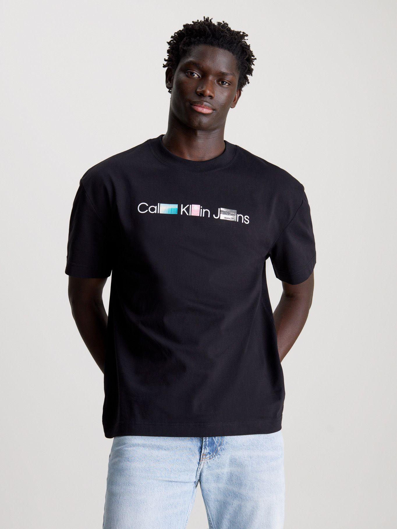 Polera Photoprint Institutional Negro Calvin Klein-0
