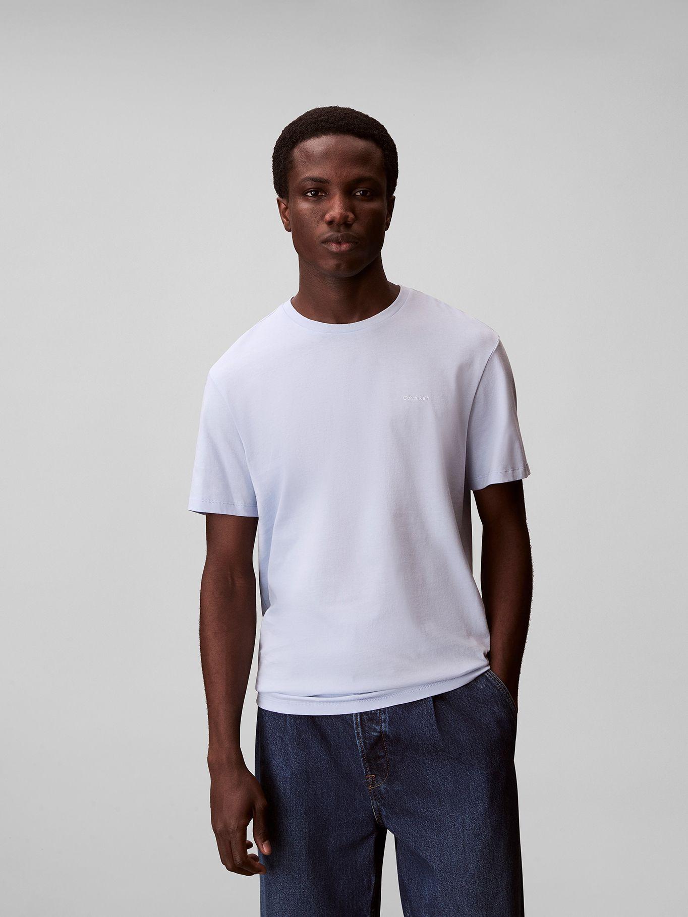 Polera con Micro Logo Celeste Calvin Klein-0