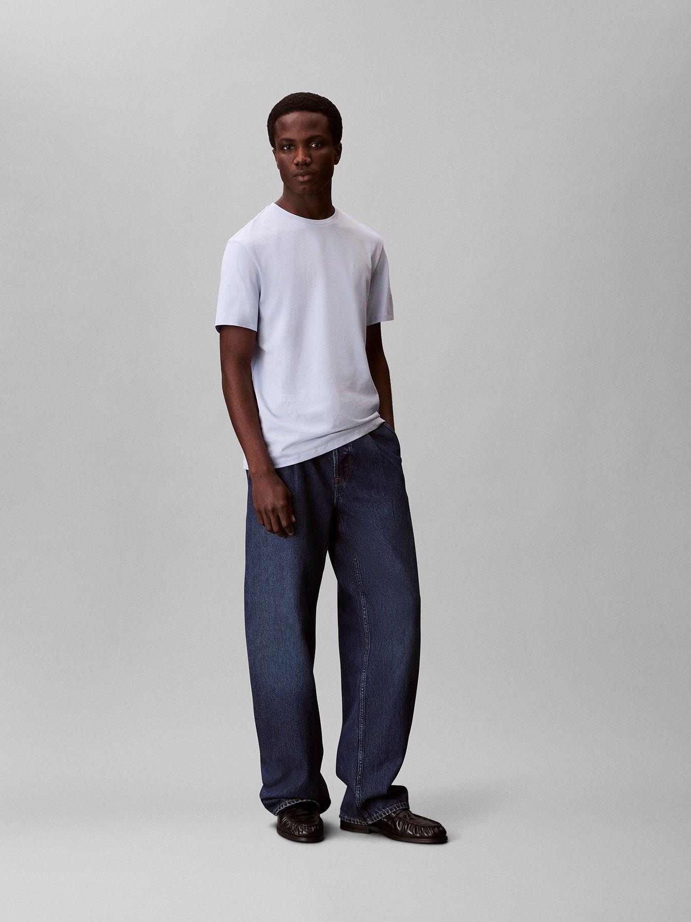 Polera con Micro Logo Celeste Calvin Klein-1