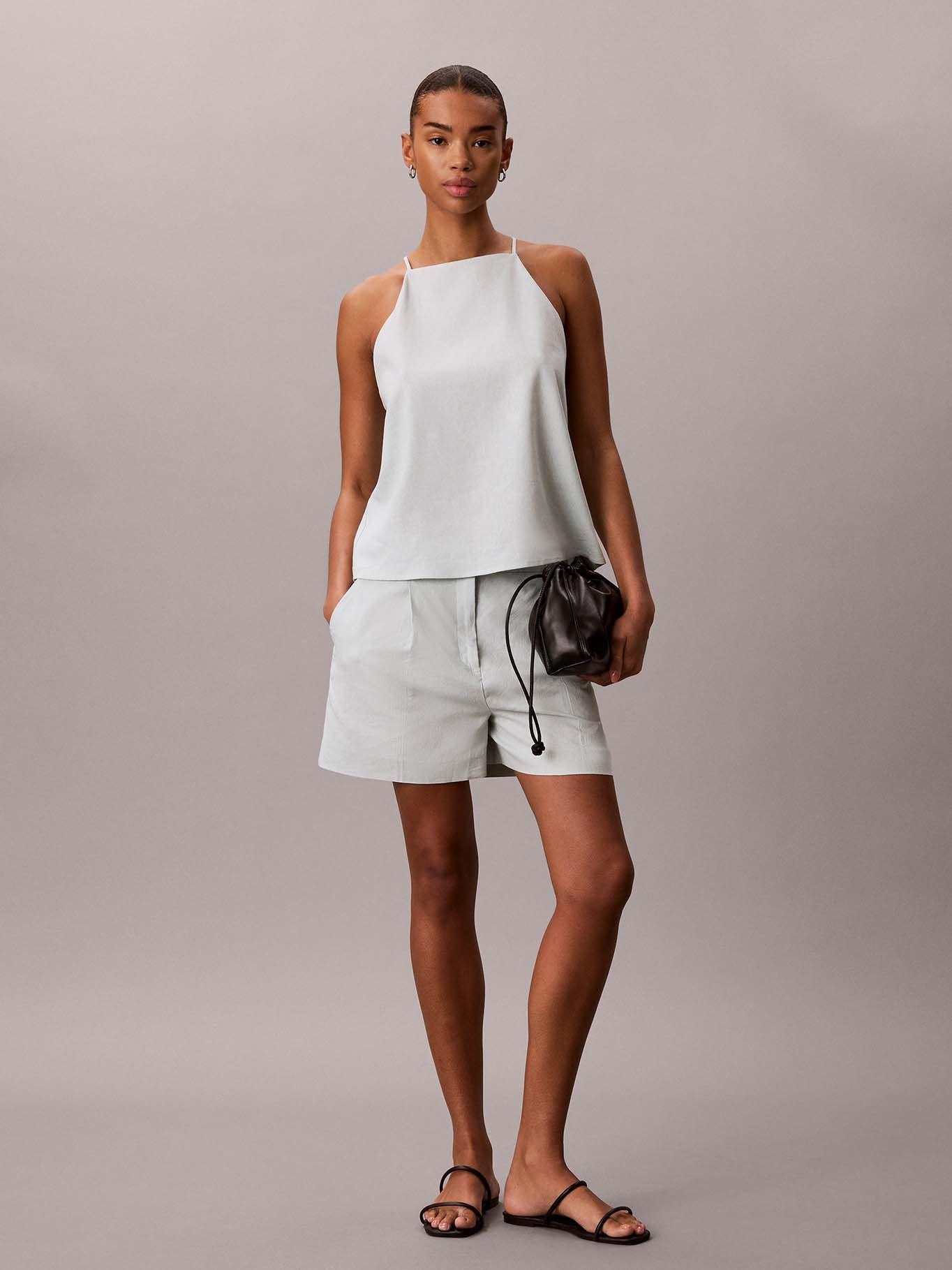 Top de Lino con Tirantes Gris Calvin Klein-1