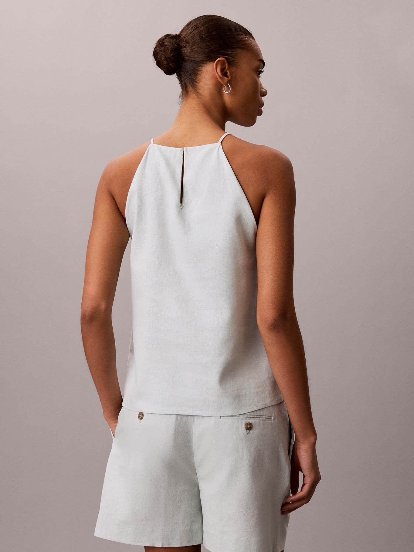 Top de Lino con Tirantes Gris Calvin Klein-2