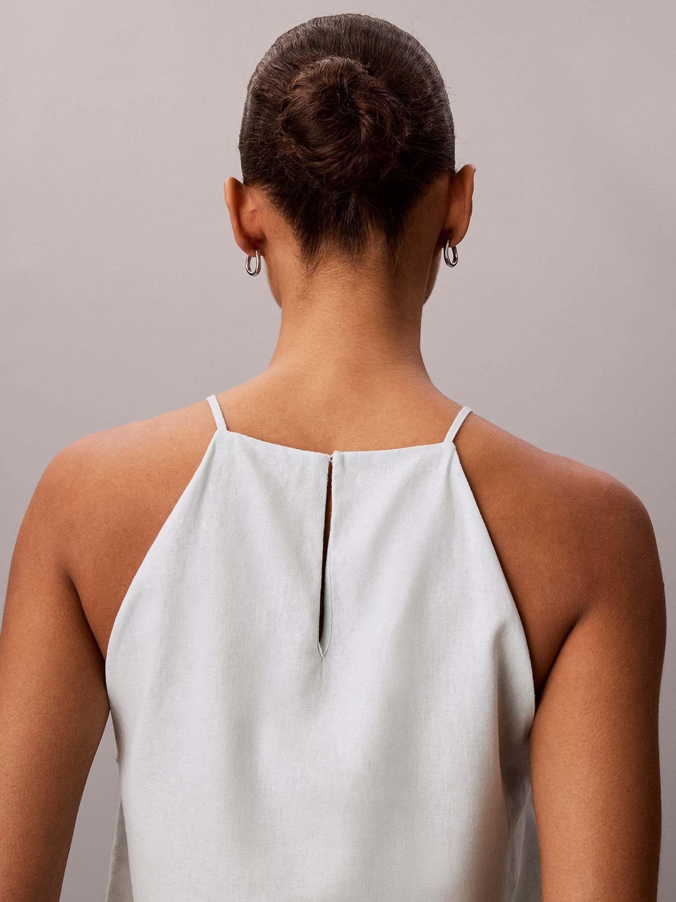 Top de Lino con Tirantes Gris Calvin Klein-4