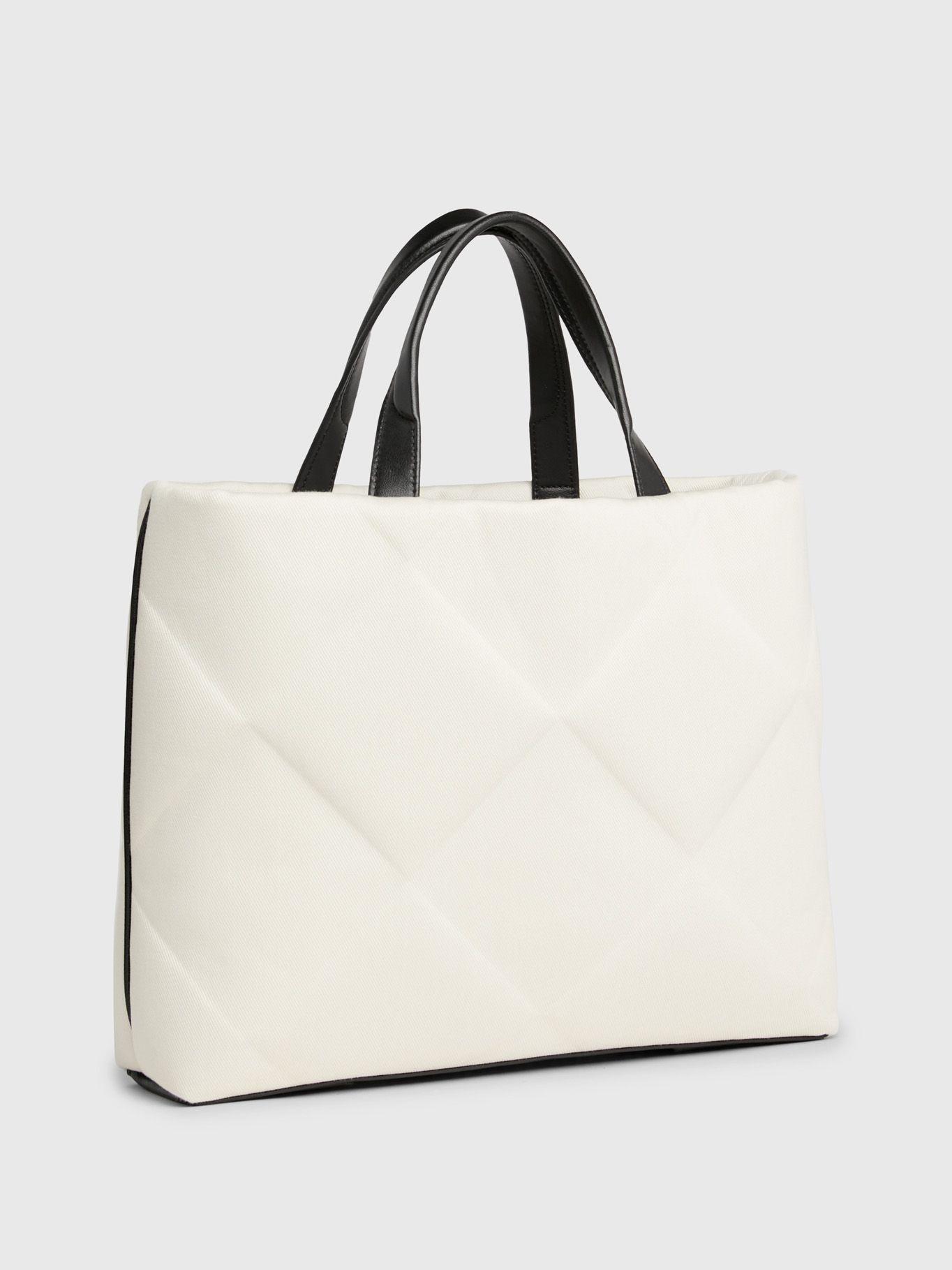 Cartera Shopper Quilt Canvas Blanco Calvin Klein-1