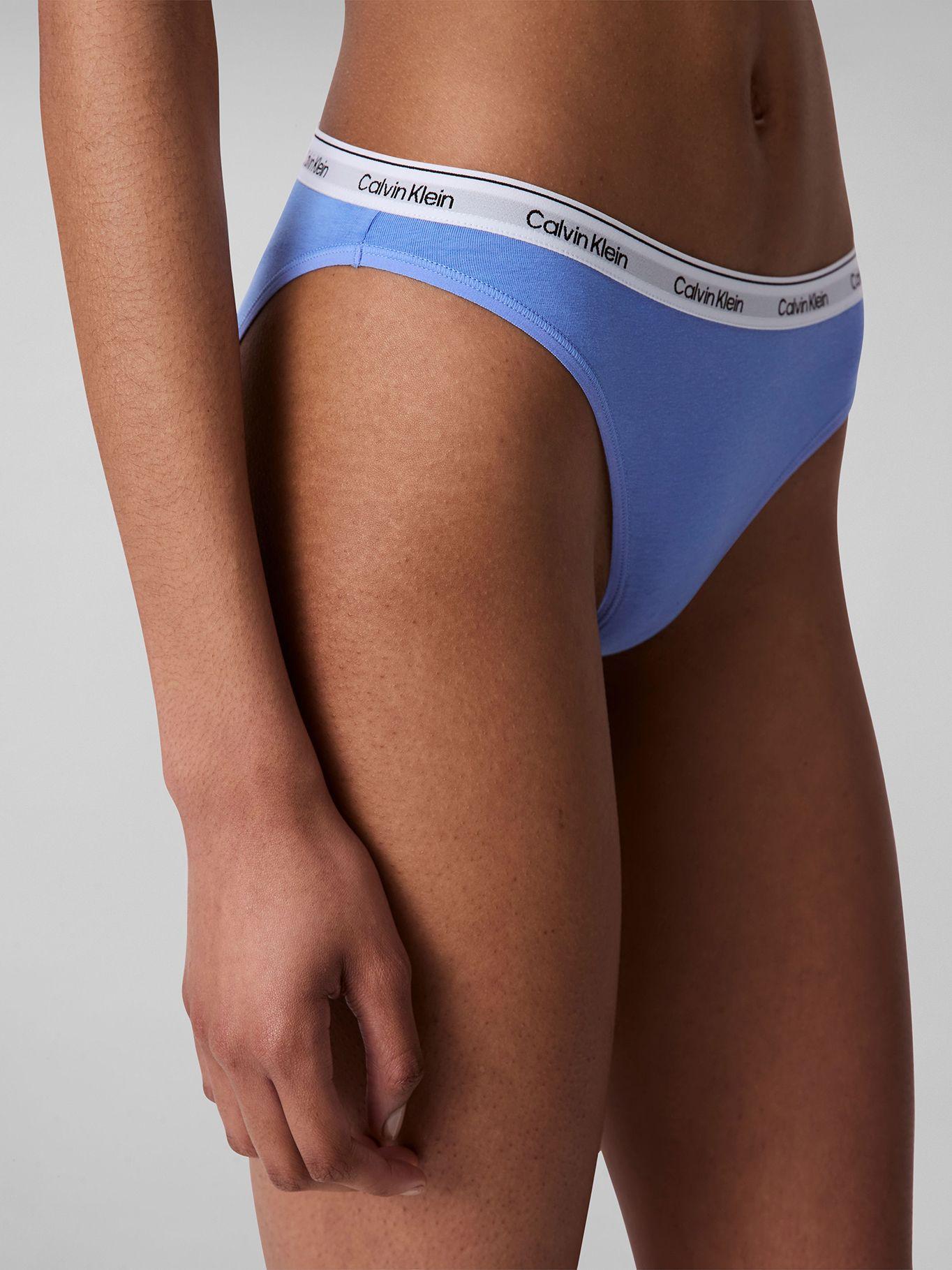 Calzón Bikini Modern Logo 460 Azul Calvin Klein-4