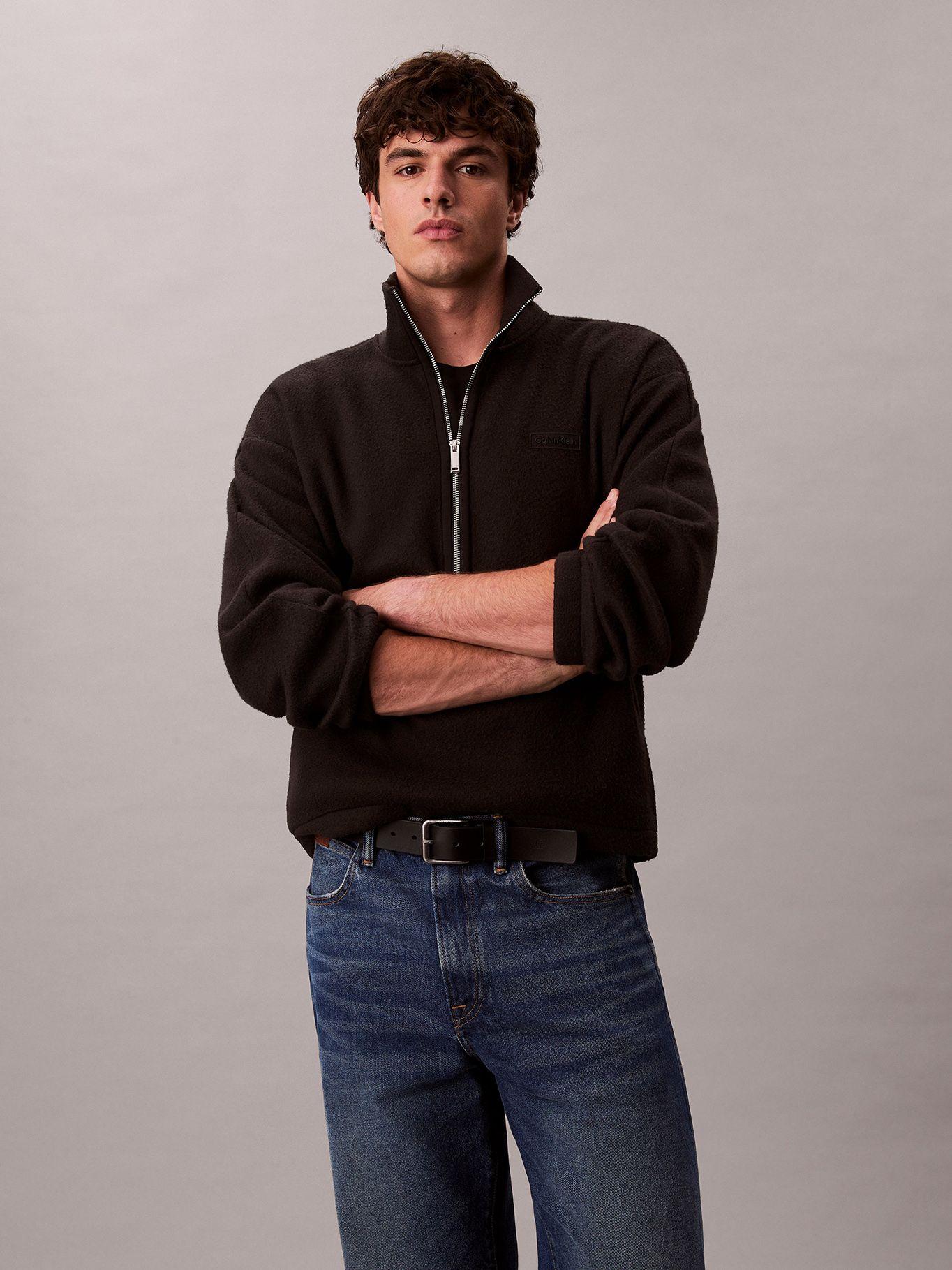 Polerón Polar con Media Cremallera Negro Calvin Klein-0