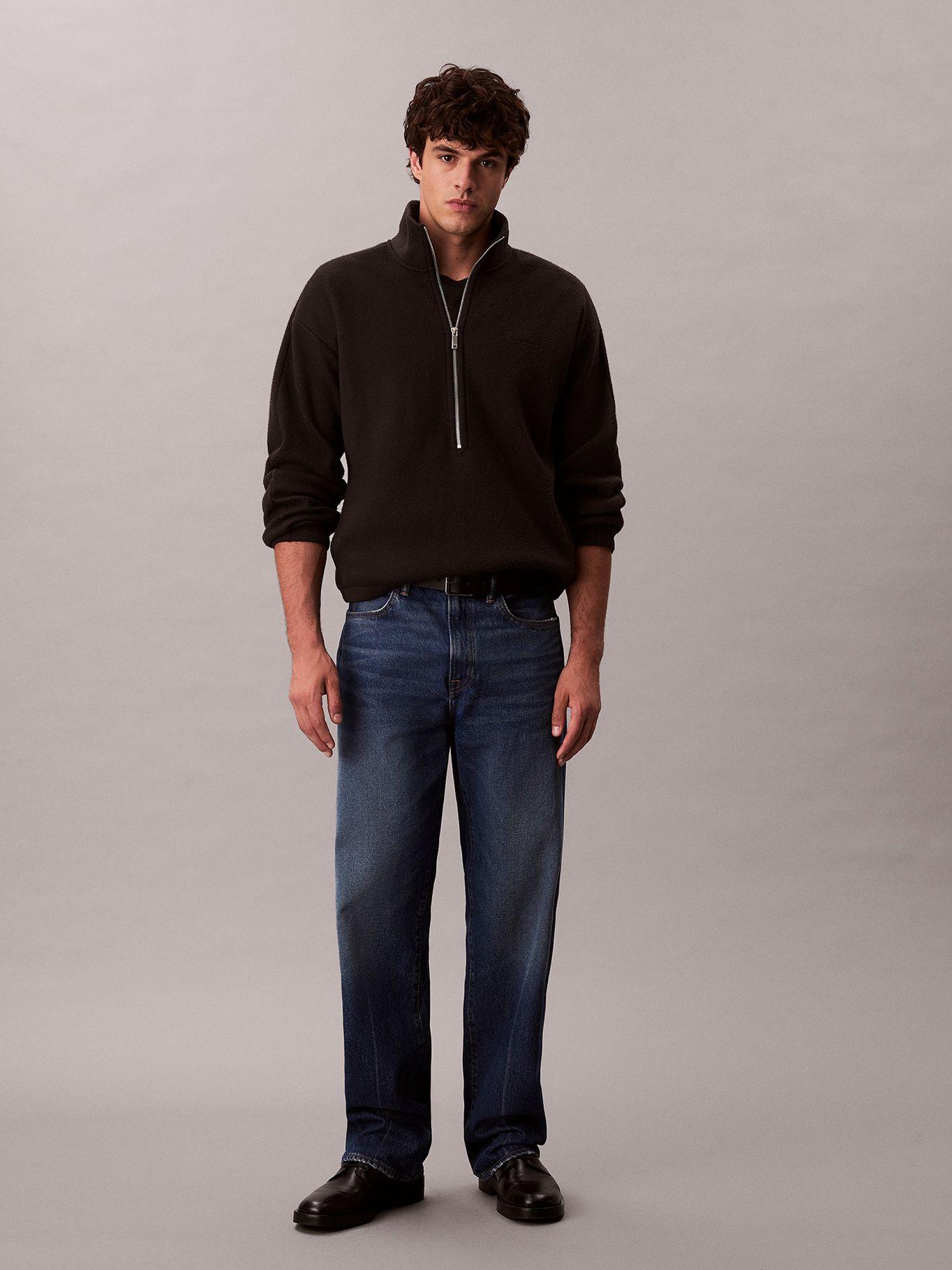 Polerón Polar con Media Cremallera Negro Calvin Klein-1