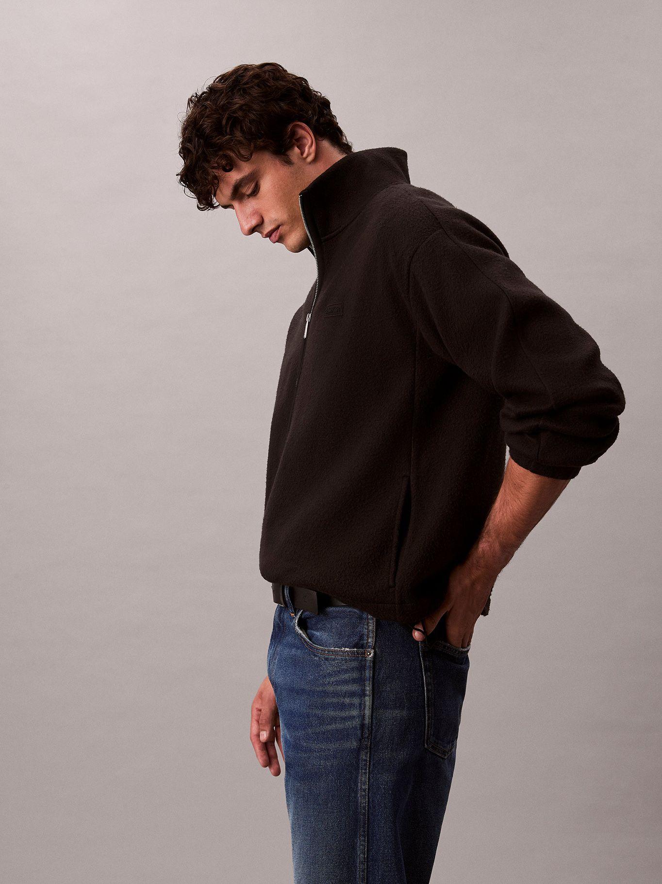 Polerón Polar con Media Cremallera Negro Calvin Klein-2