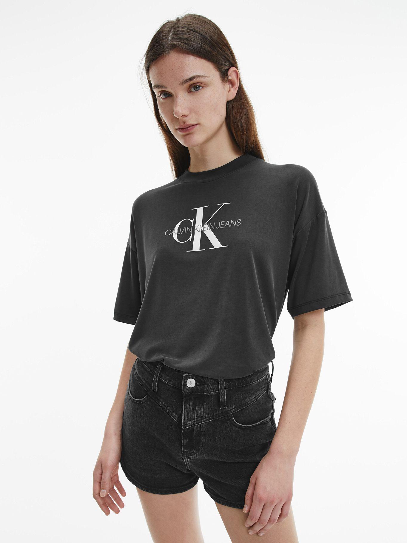 Polera Monogram Negro Calvin Klein Mujer-3
