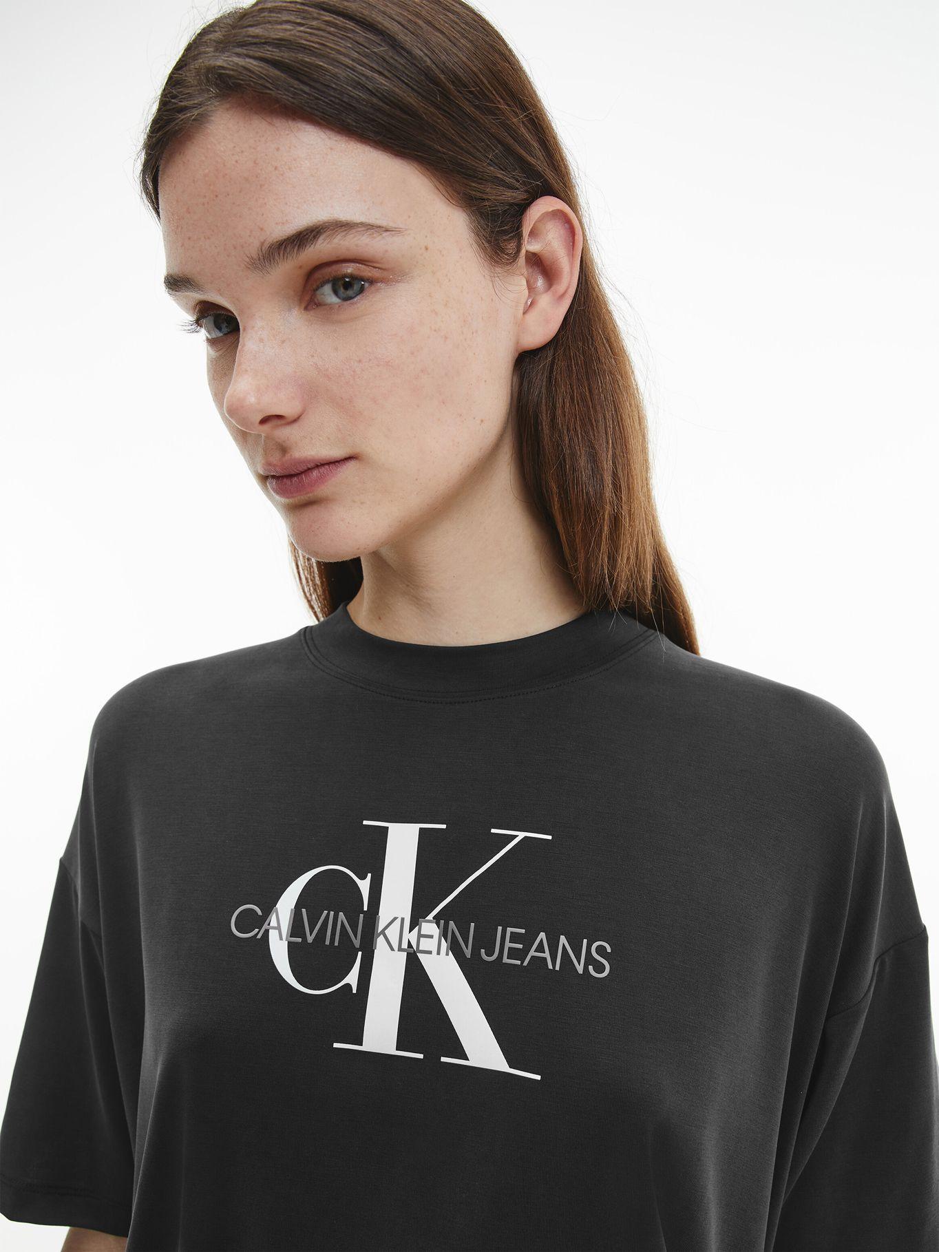 Polera Monogram Negro Calvin Klein Mujer-2