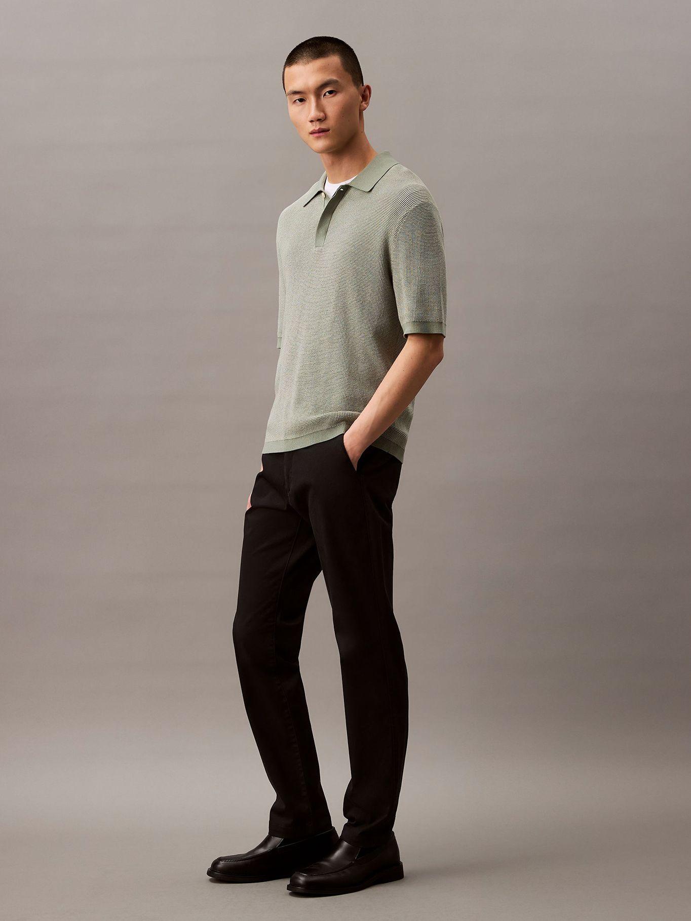Pantalón Chino de Corte Slim Negro Calvin Klein-4