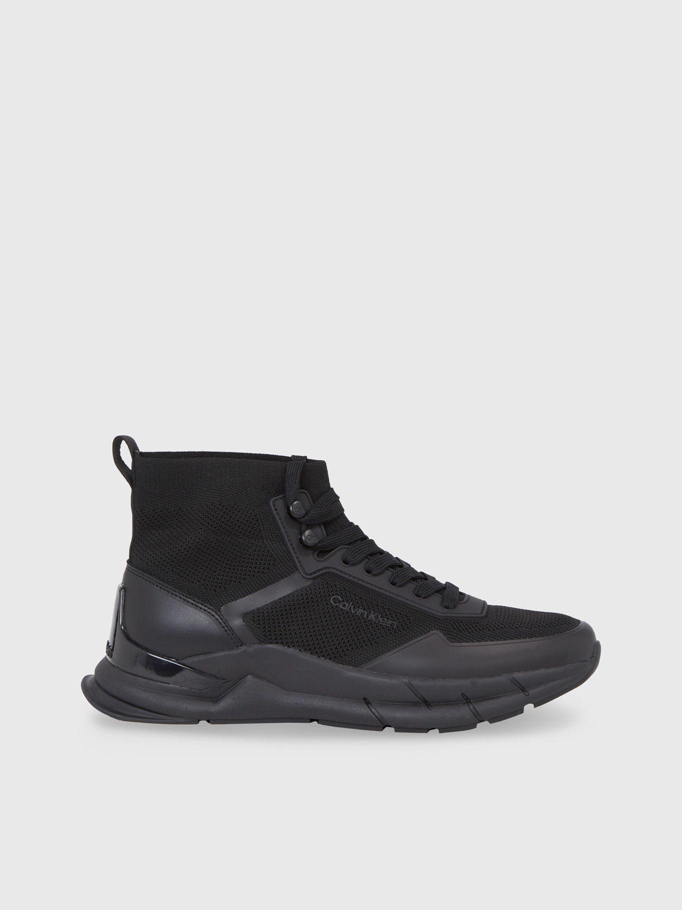 Zapatilla Hight top Lace Up Knit Negro Calvin Klein-4