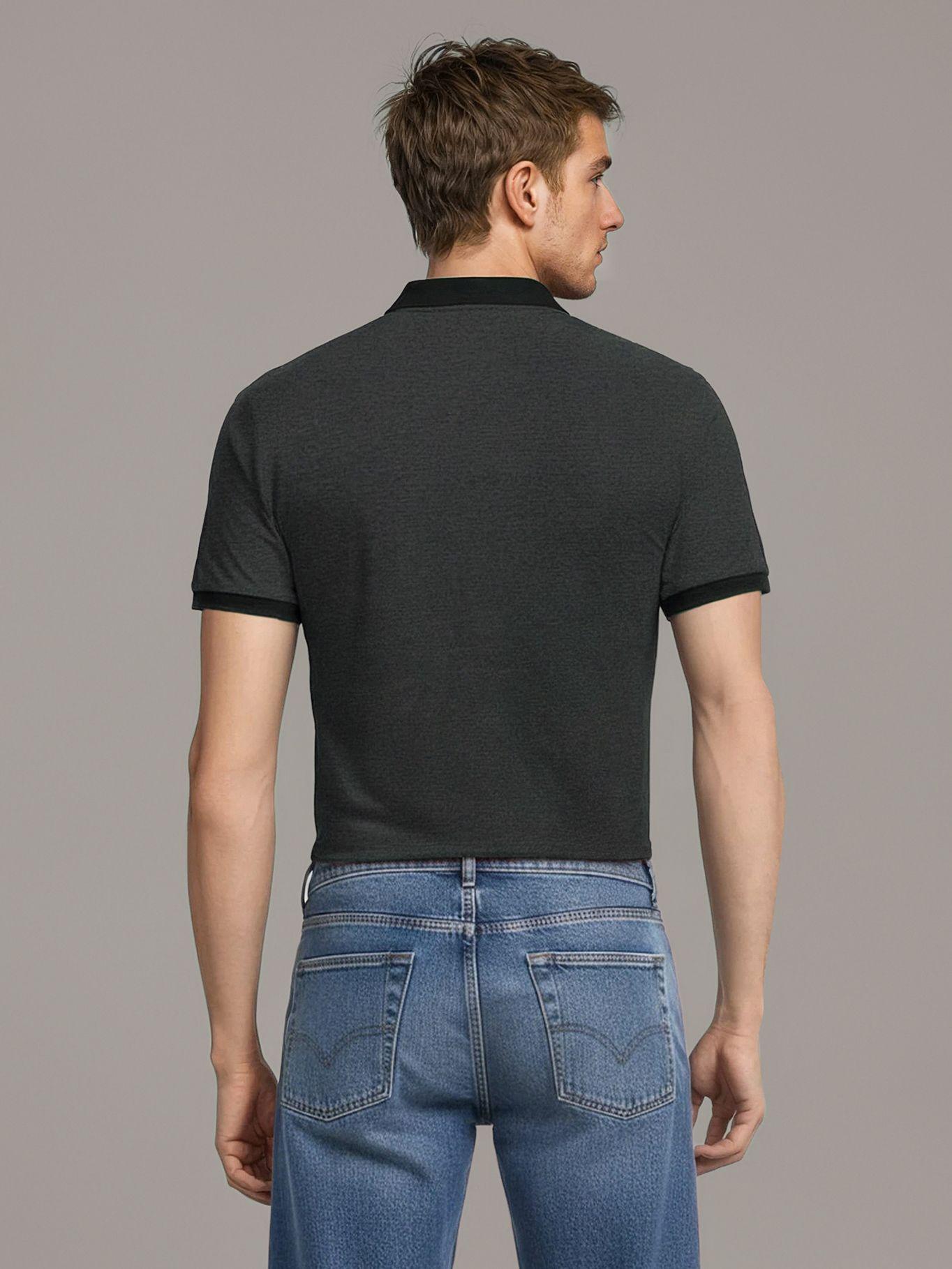 Polo Jacquard De Micro Logo Gris Calvin Klein-3