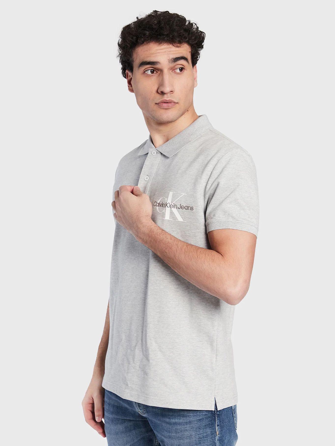 Polo con logotipo Gris Calvin Klein-0