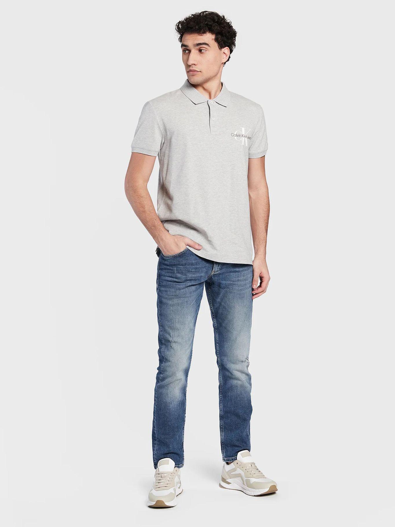 Polo con logotipo Gris Calvin Klein-1