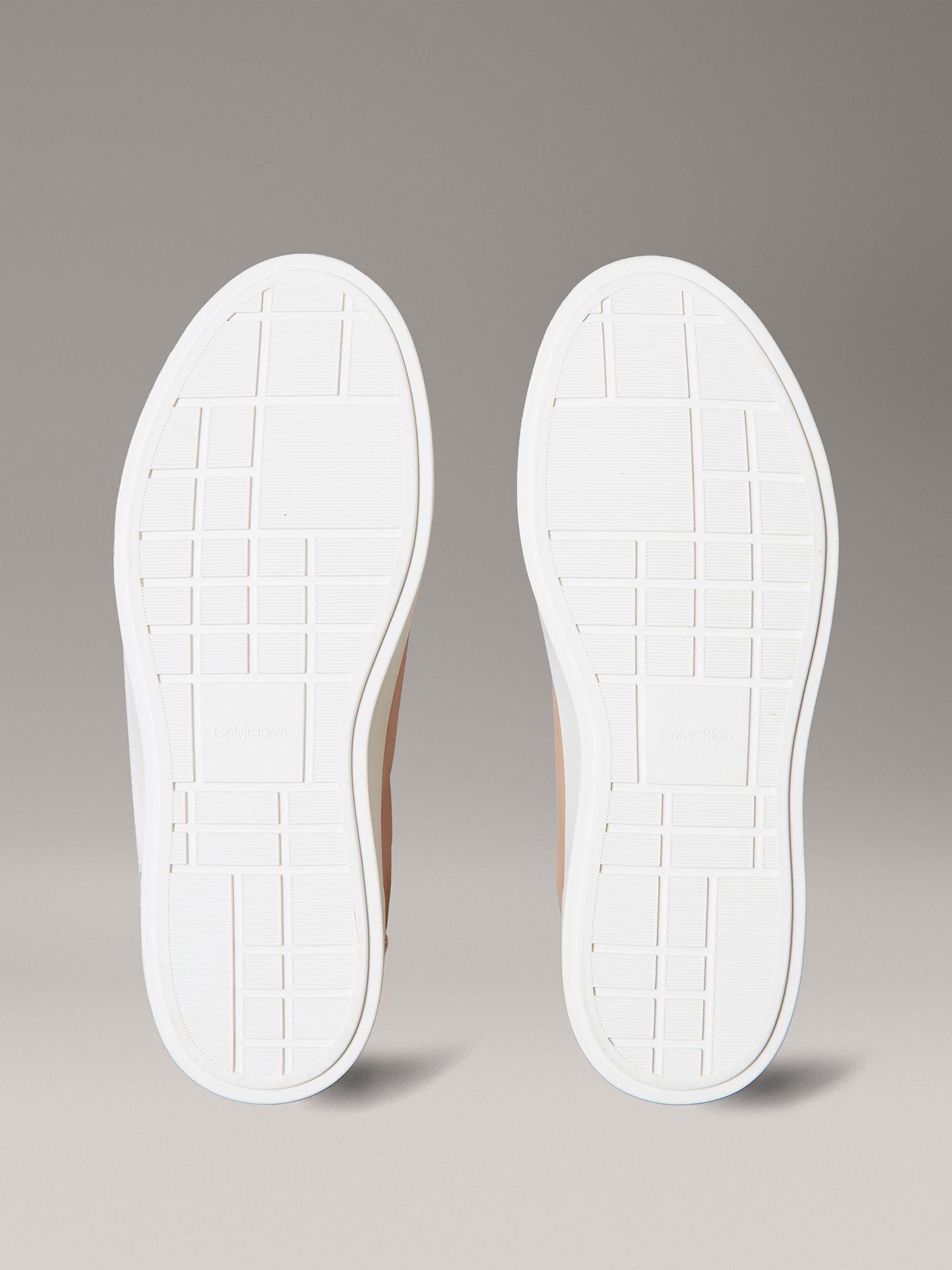 Zapatillas de Cuero con Logo Rosado Calvin Klein Mujer-3