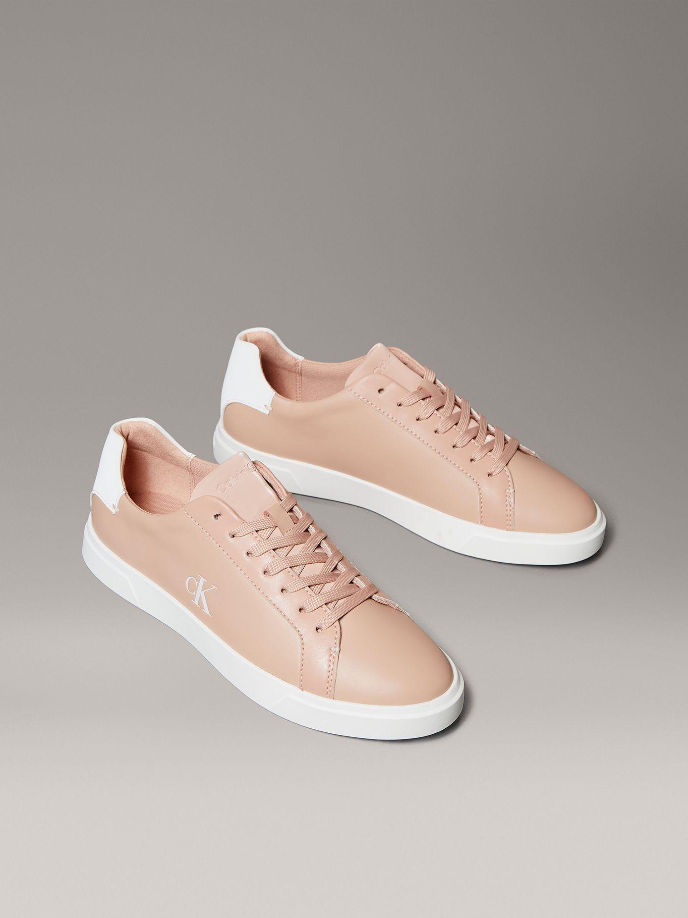 Zapatillas de Cuero con Logo Rosado Calvin Klein-0