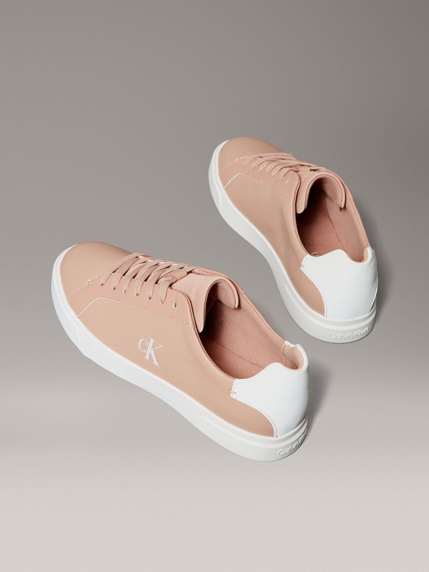 Zapatillas de Cuero con Logo Rosado Calvin Klein-1