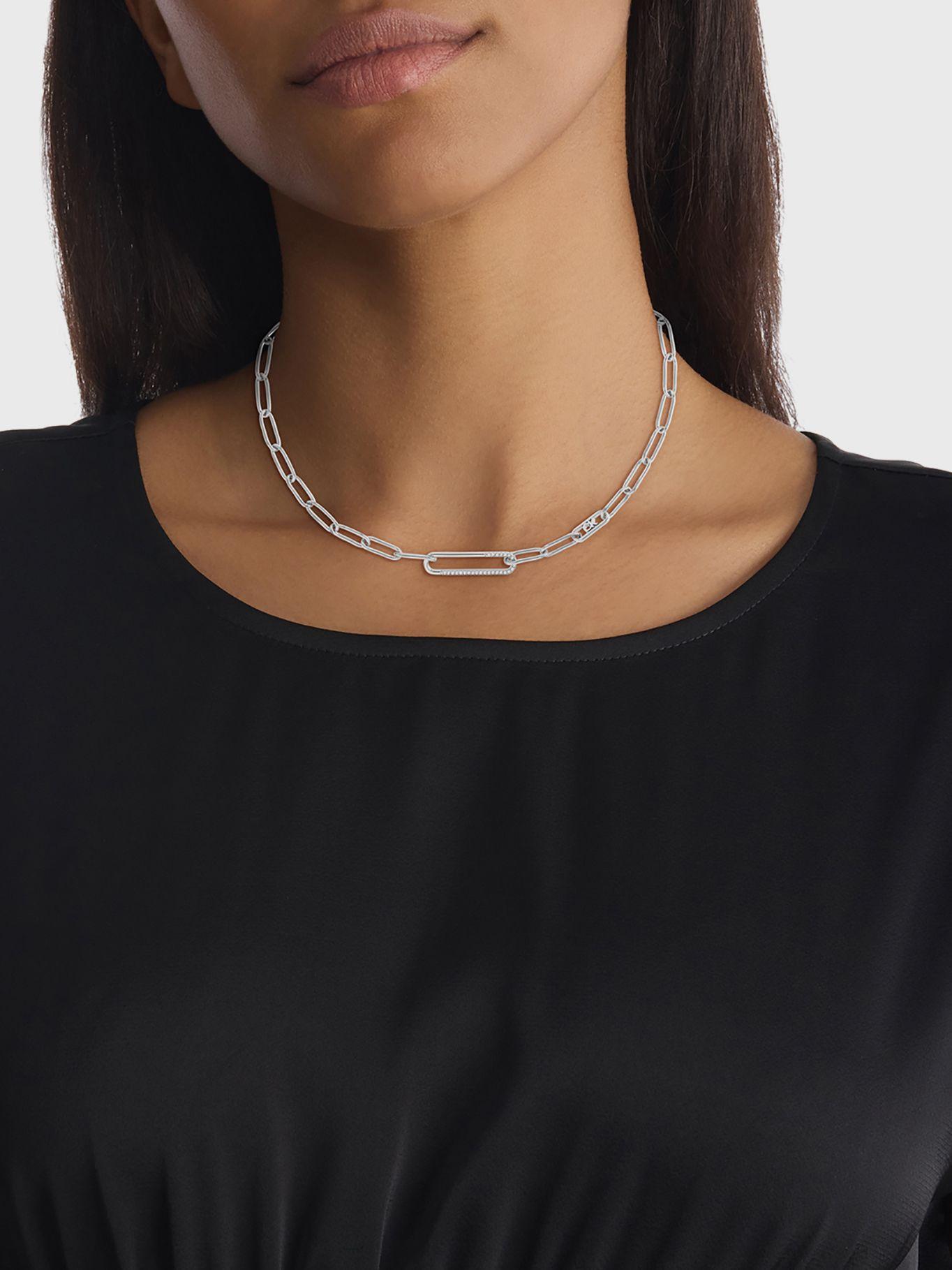 Cadena Oval Link Plateado Calvin Klein-2