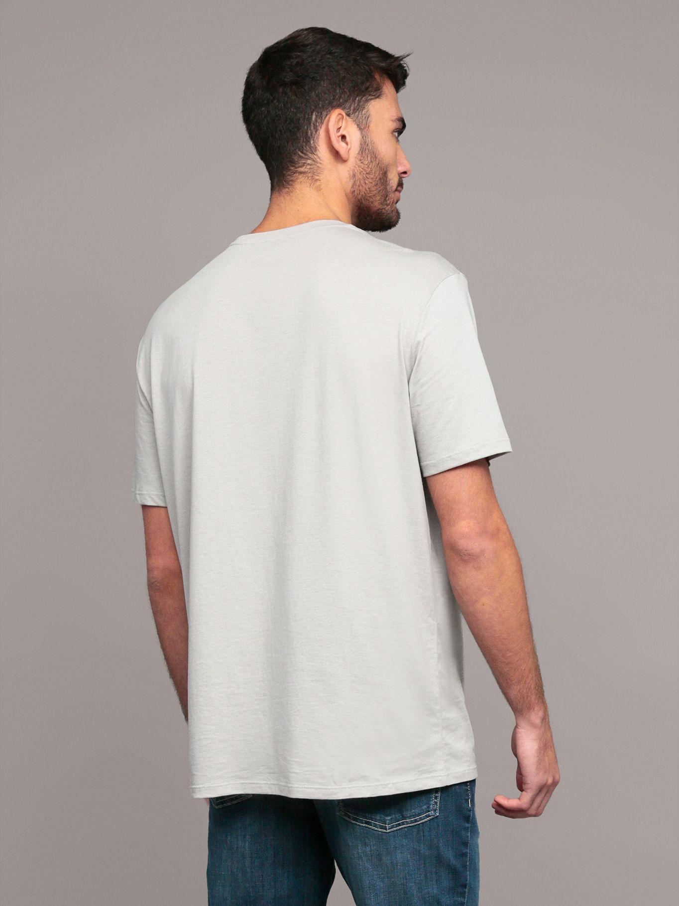 Polera solid liquid con logo Gris Calvin Klein-3