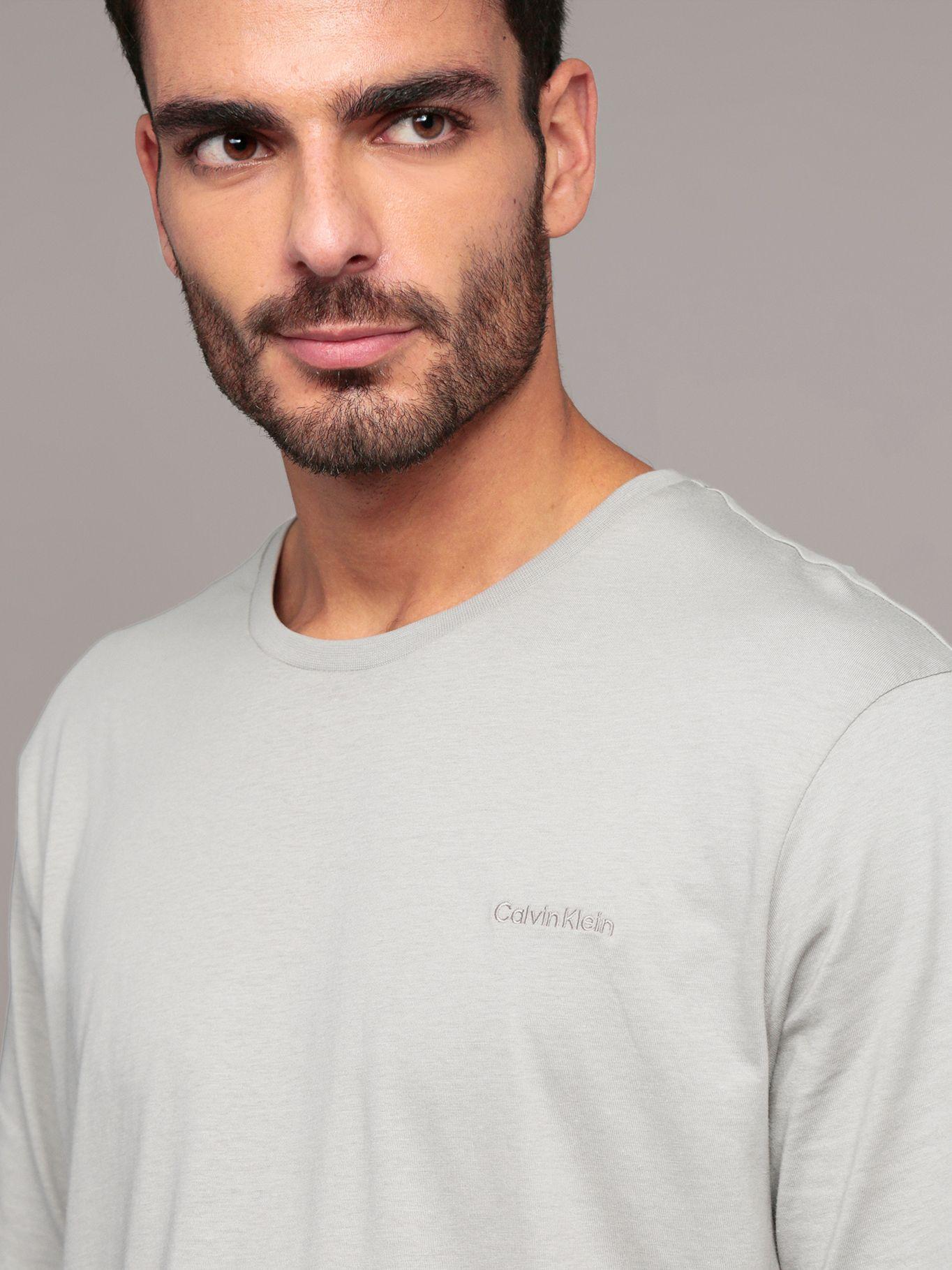 Polera solid liquid con logo Gris Calvin Klein-4