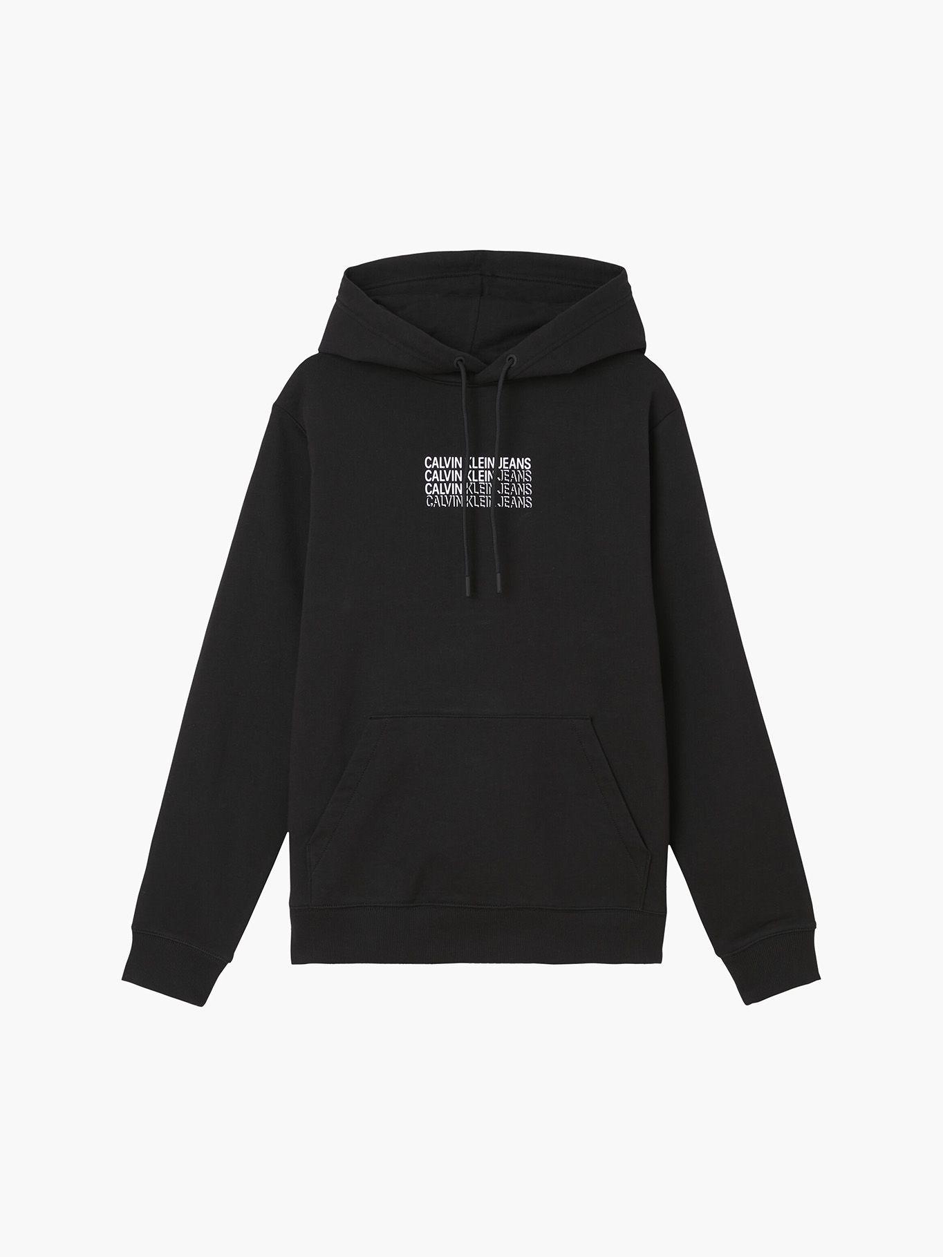 Hoodie Repeat Shadow Negro Calvin Klein-4