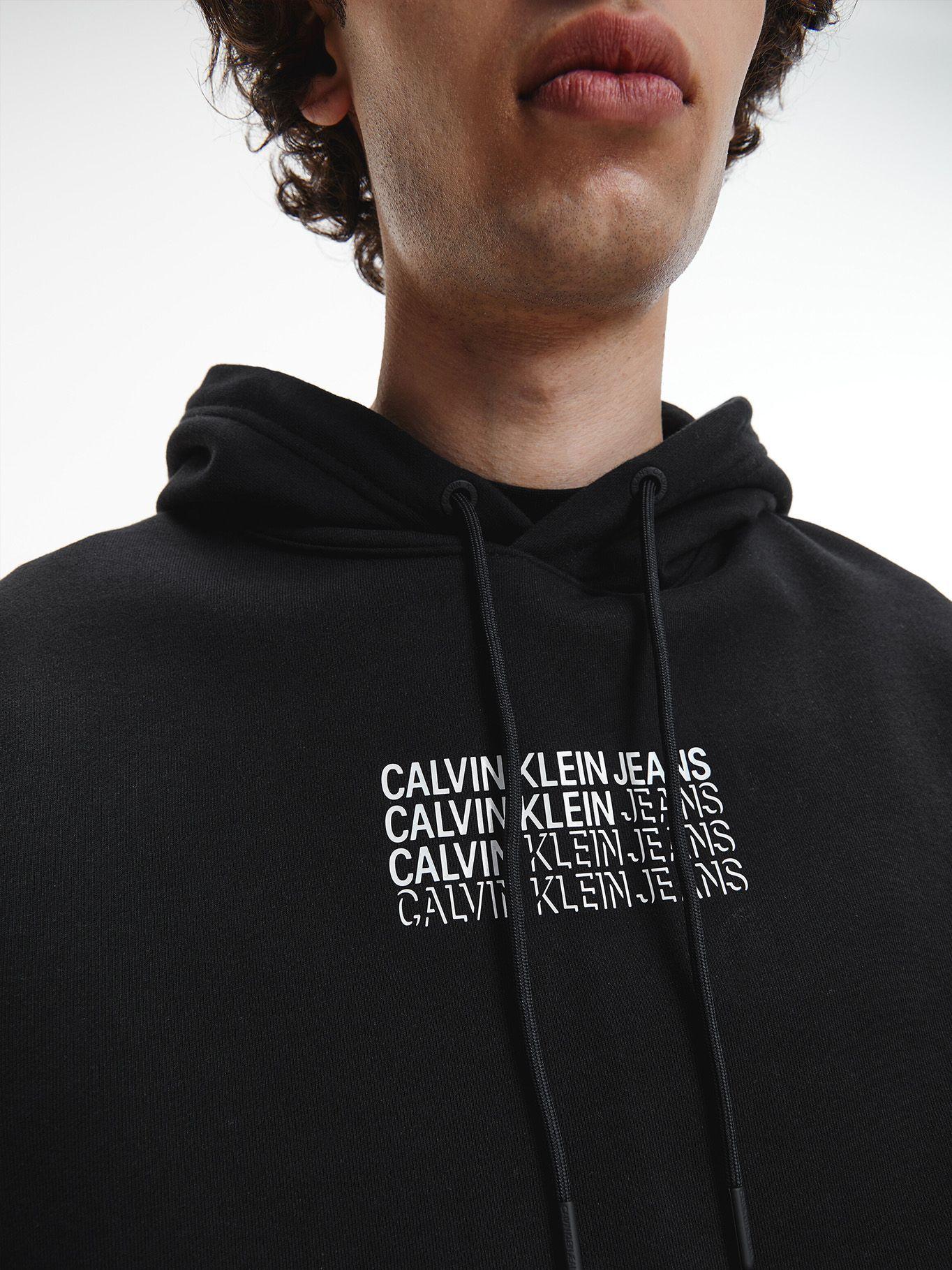 Hoodie Repeat Shadow Negro Calvin Klein-3